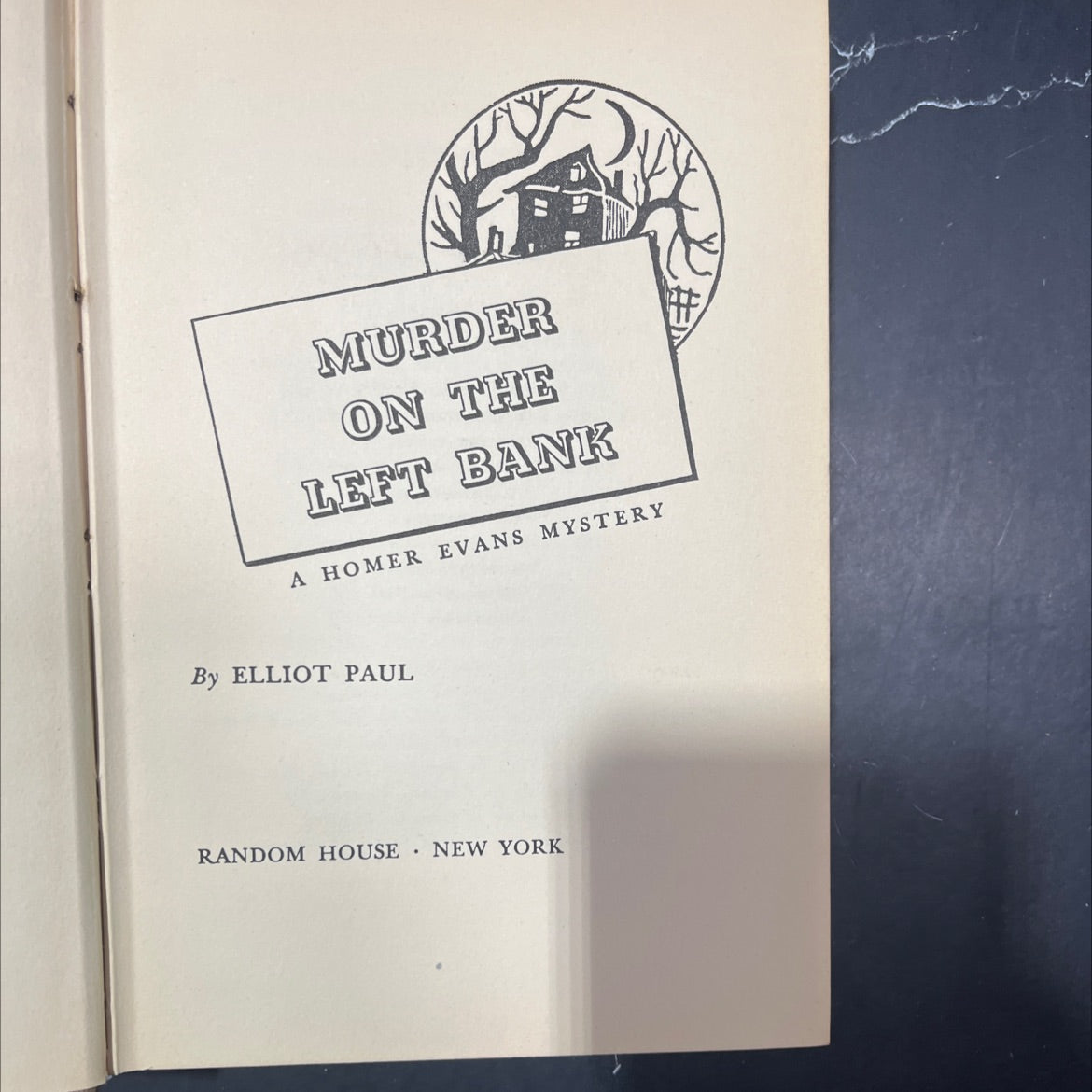 murder on the left bank a homer evans mystery book, by elliot paul, 1951 Hardcover image 2
