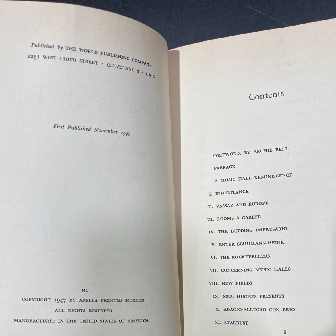 music is my life book, by adella prentiss hughes, 1947 Hardcover image 3