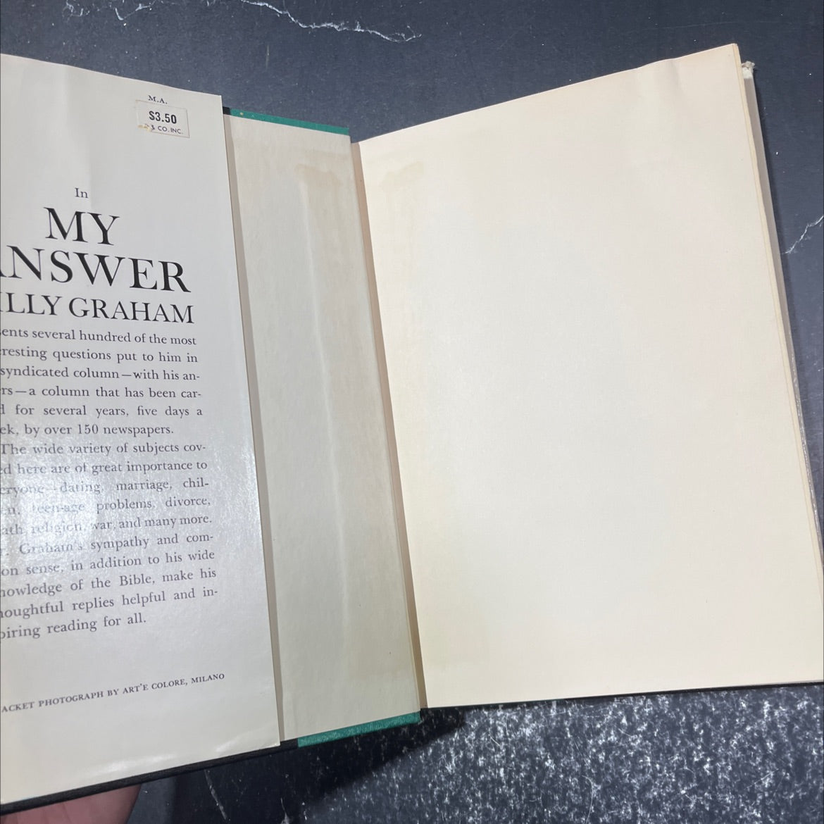 my answer book, by billy graham, 1960 Hardcover image 4