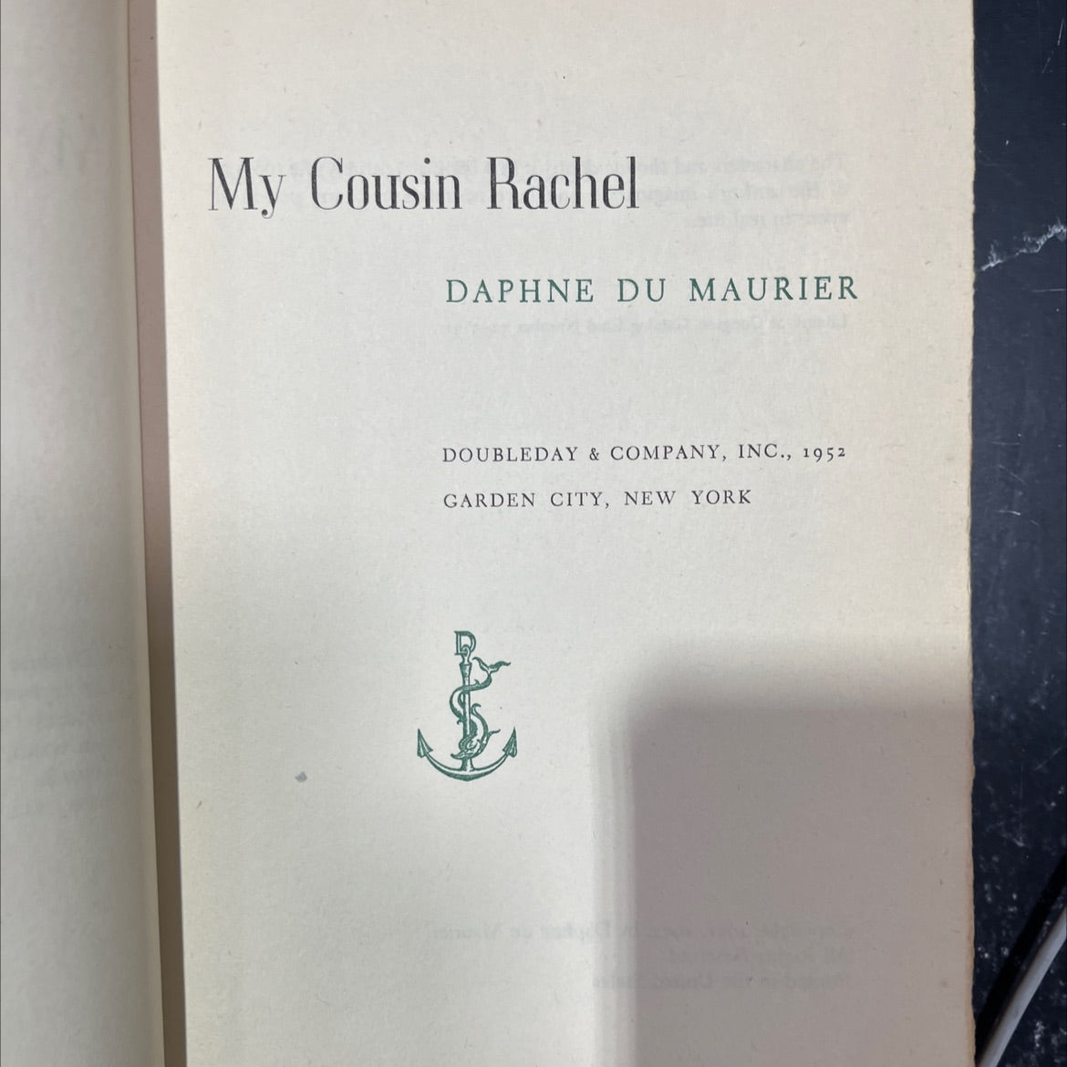 my cousin rachel book, by daphne du maurier, 1952 Hardcover image 2