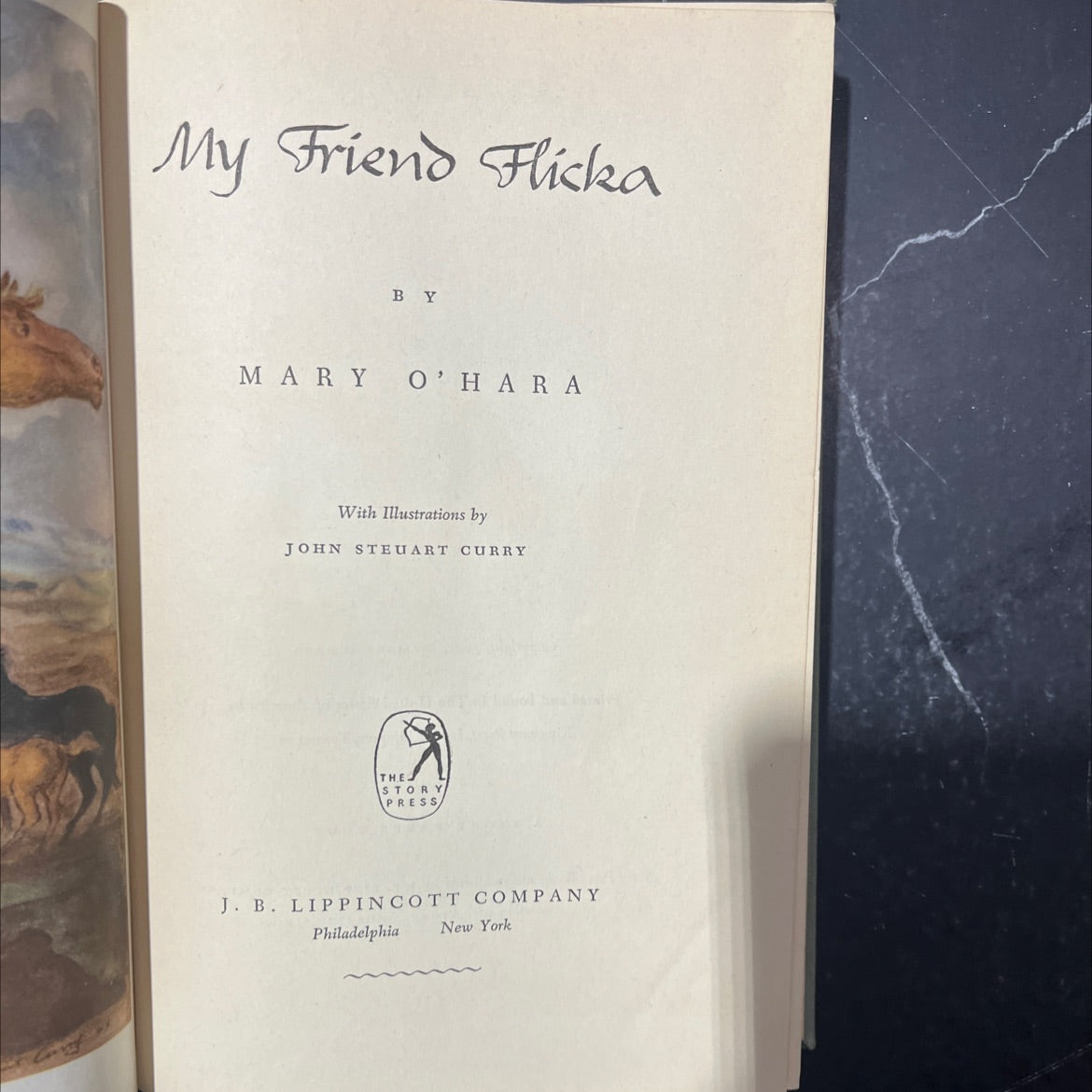 my friend flicka book, by mary o'hara, 1941 Hardcover image 2