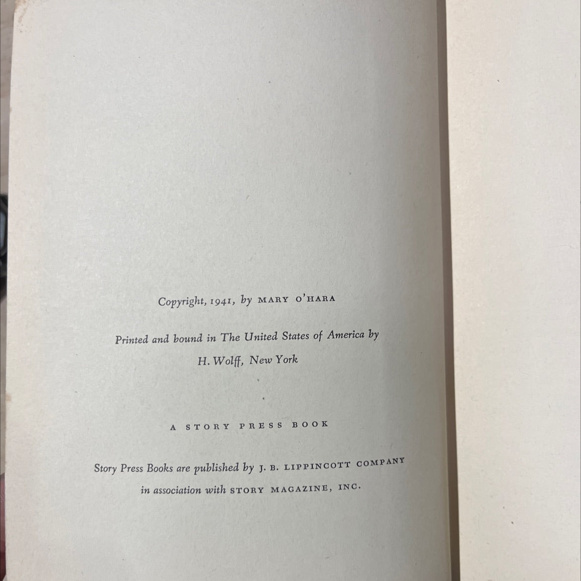 my friend flicka book, by mary o'hara, 1941 Hardcover image 3