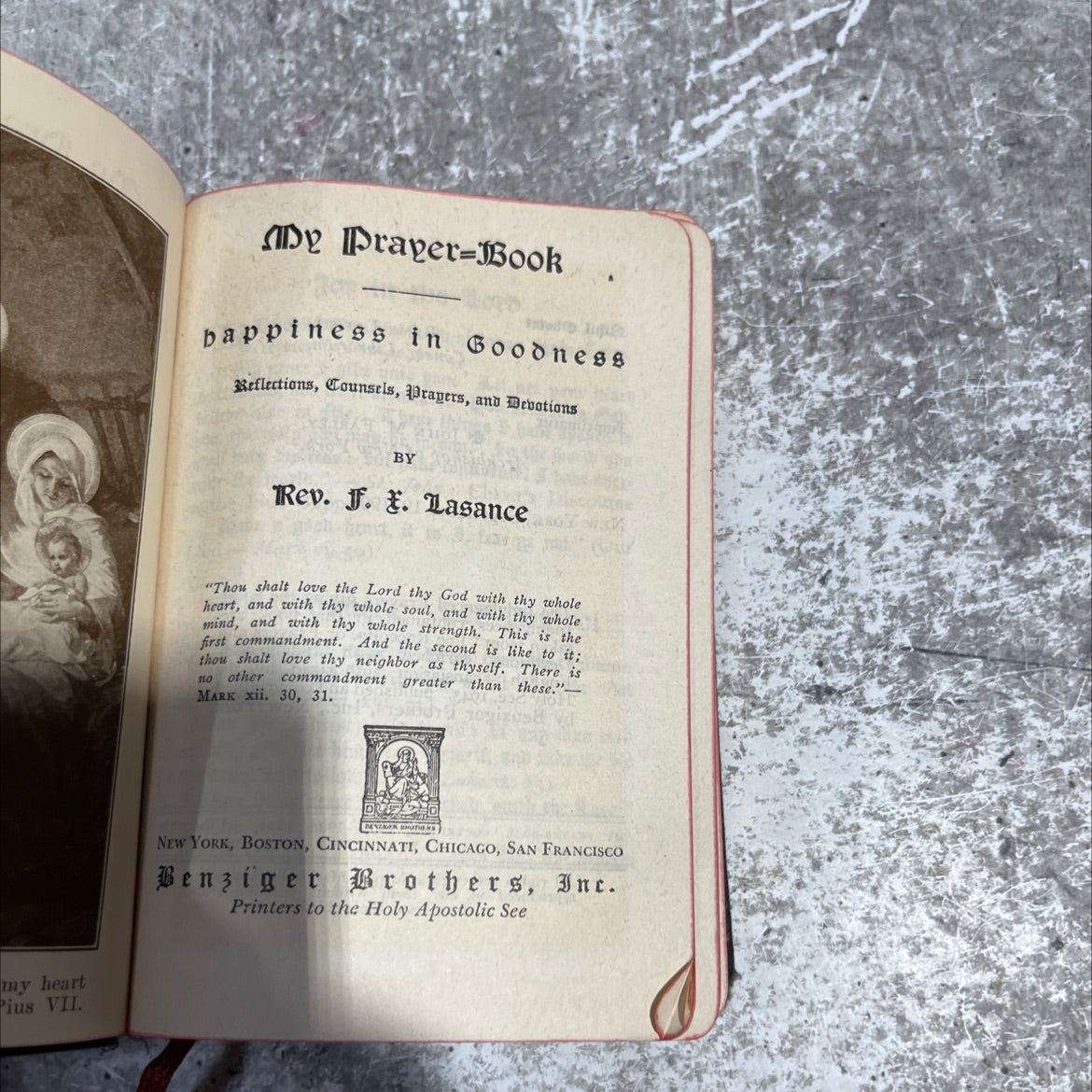 my heart pius vii. my prayer-book happiness in goodness reflections, counsels, prayers, and devotions book, by Rev. F. image 2