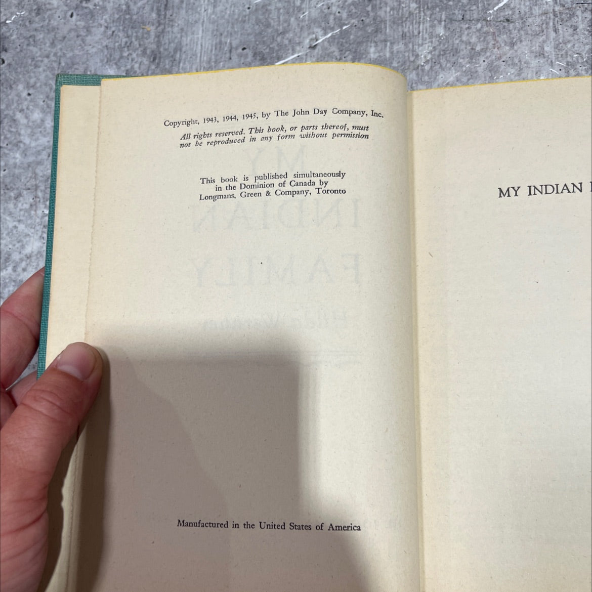 my indian family book, by Hilda Wernher, 1945 Hardcover image 3