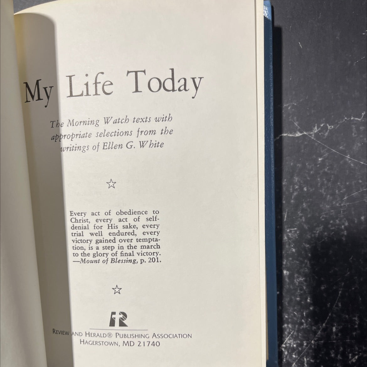 my life today book, by ellen g. white, 1980 Hardcover image 2