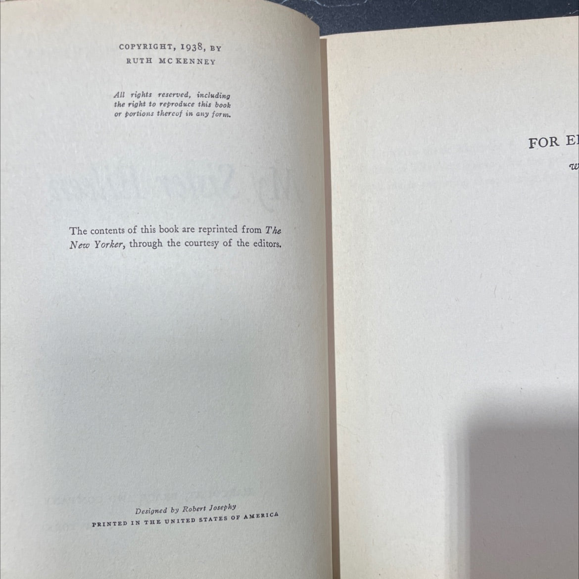 my sister eileen book, by ruth mckenney, 1938 Hardcover image 3