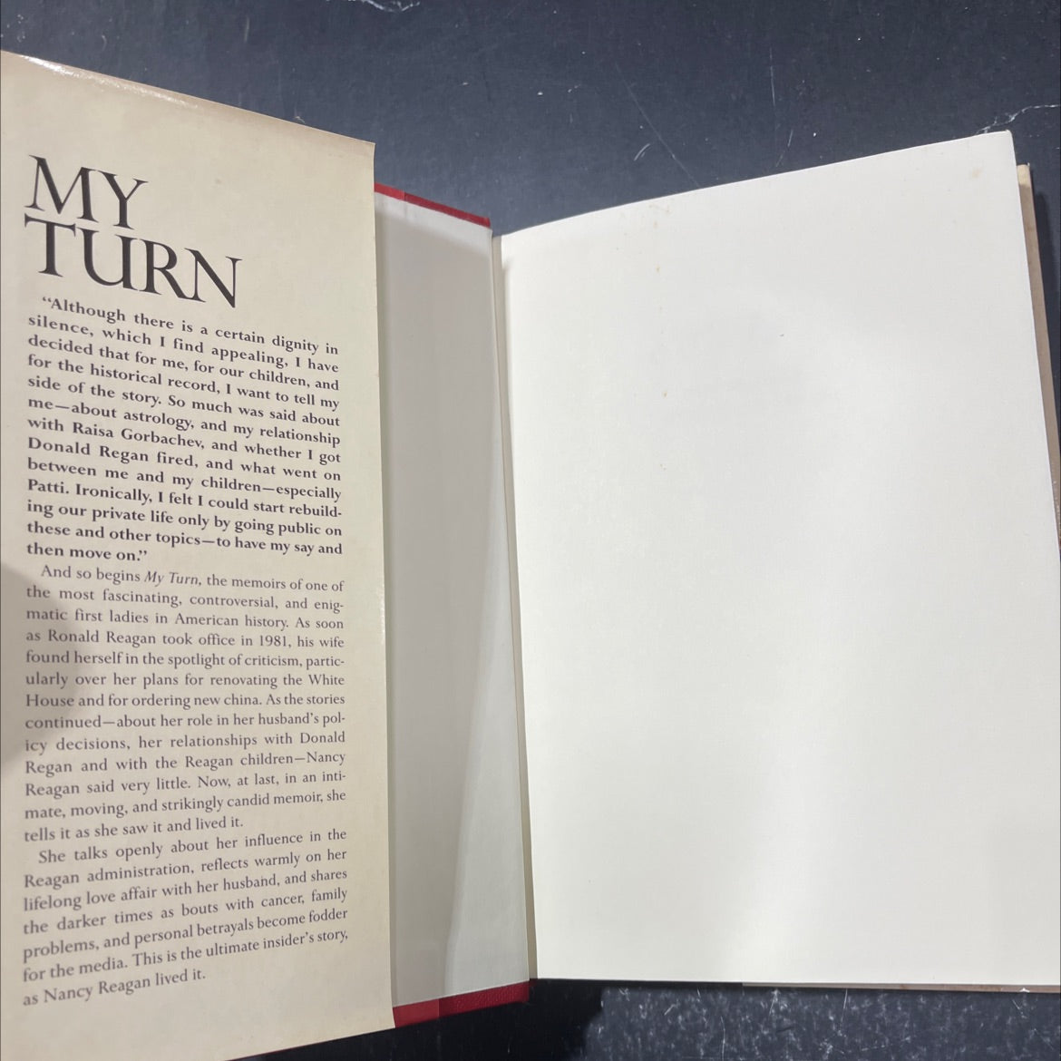 my turn the memoirs of nancy reagan book, by nancy reagan with william novak, 1989 Hardcover image 4