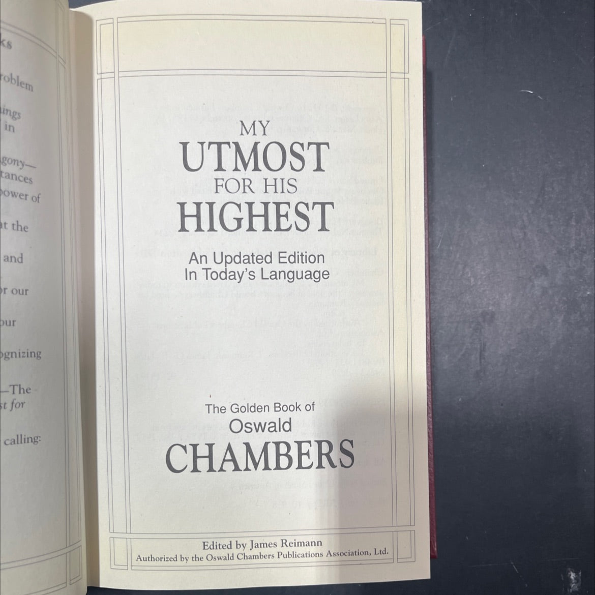 my utmost for his highest book, by Oswald Chambers, 1992 Hardcover image 2