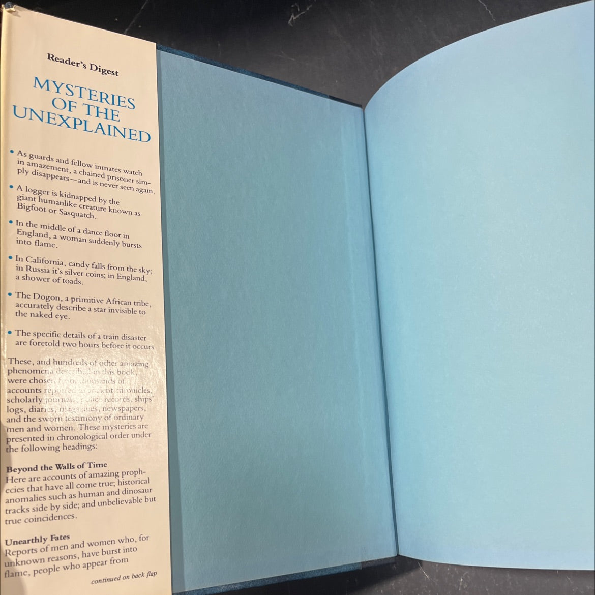 mysteries of the unexplained book, by Richard Marshall, 1982 Hardcover image 4