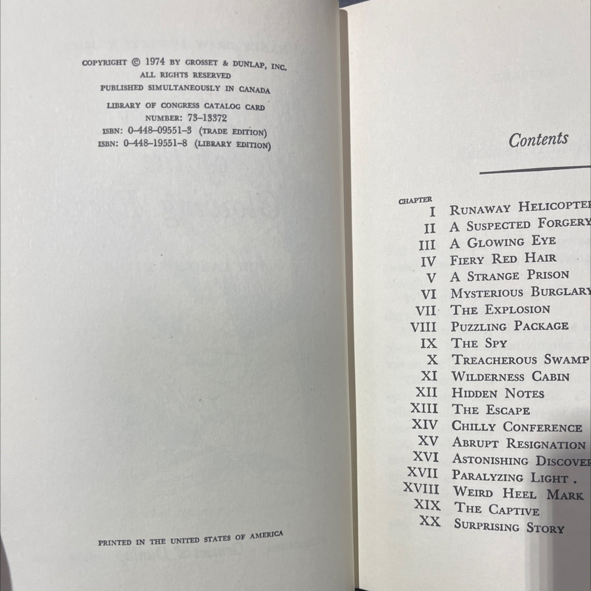mystery of the glowing eye book, by carolyn keene, 1974 Hardcover image 3