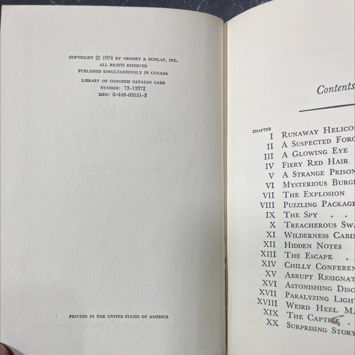 mystery of the glowing eye book, by carolyn keene, 1974 Hardcover image 3