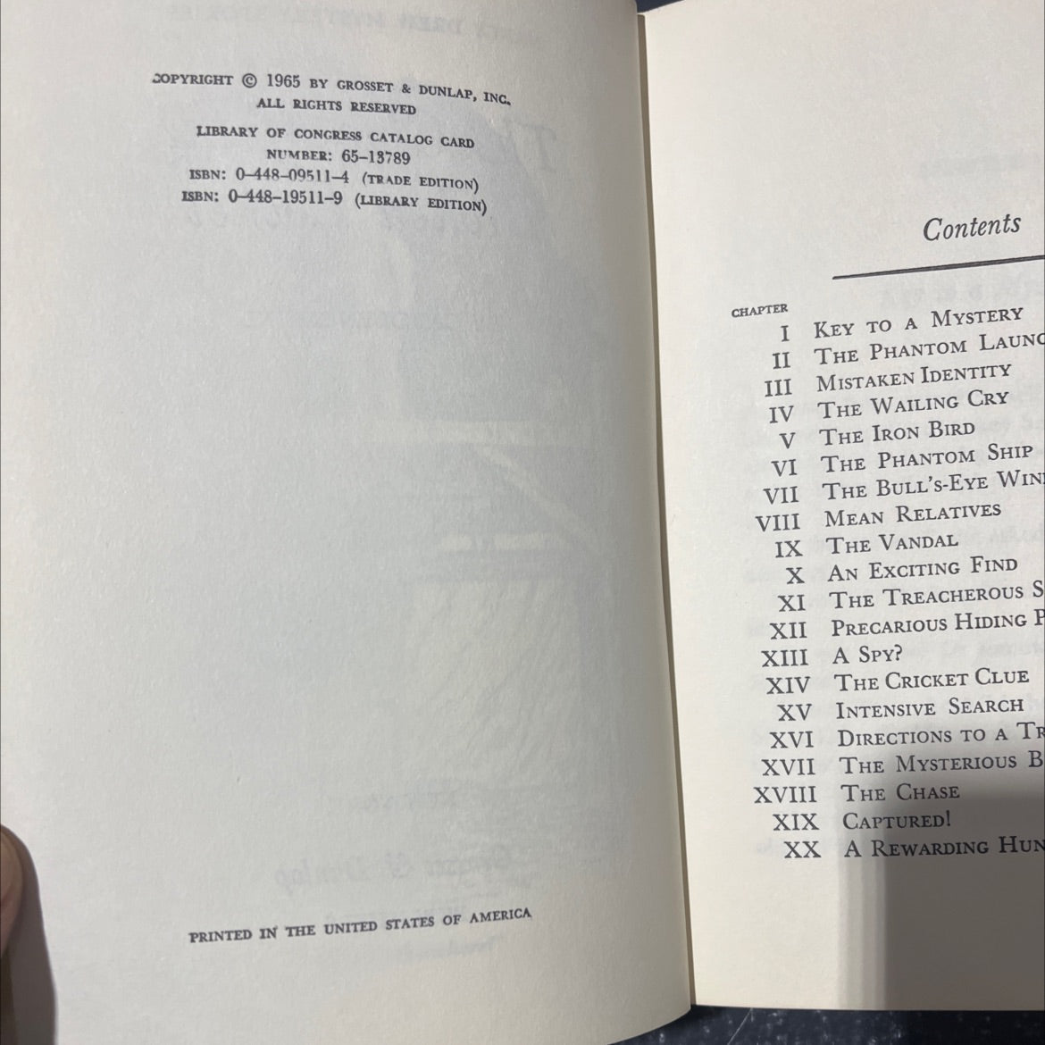 nancy drew mystery stories the clue of the broken locket book, by carolyn keene, 1965 Hardcover image 3