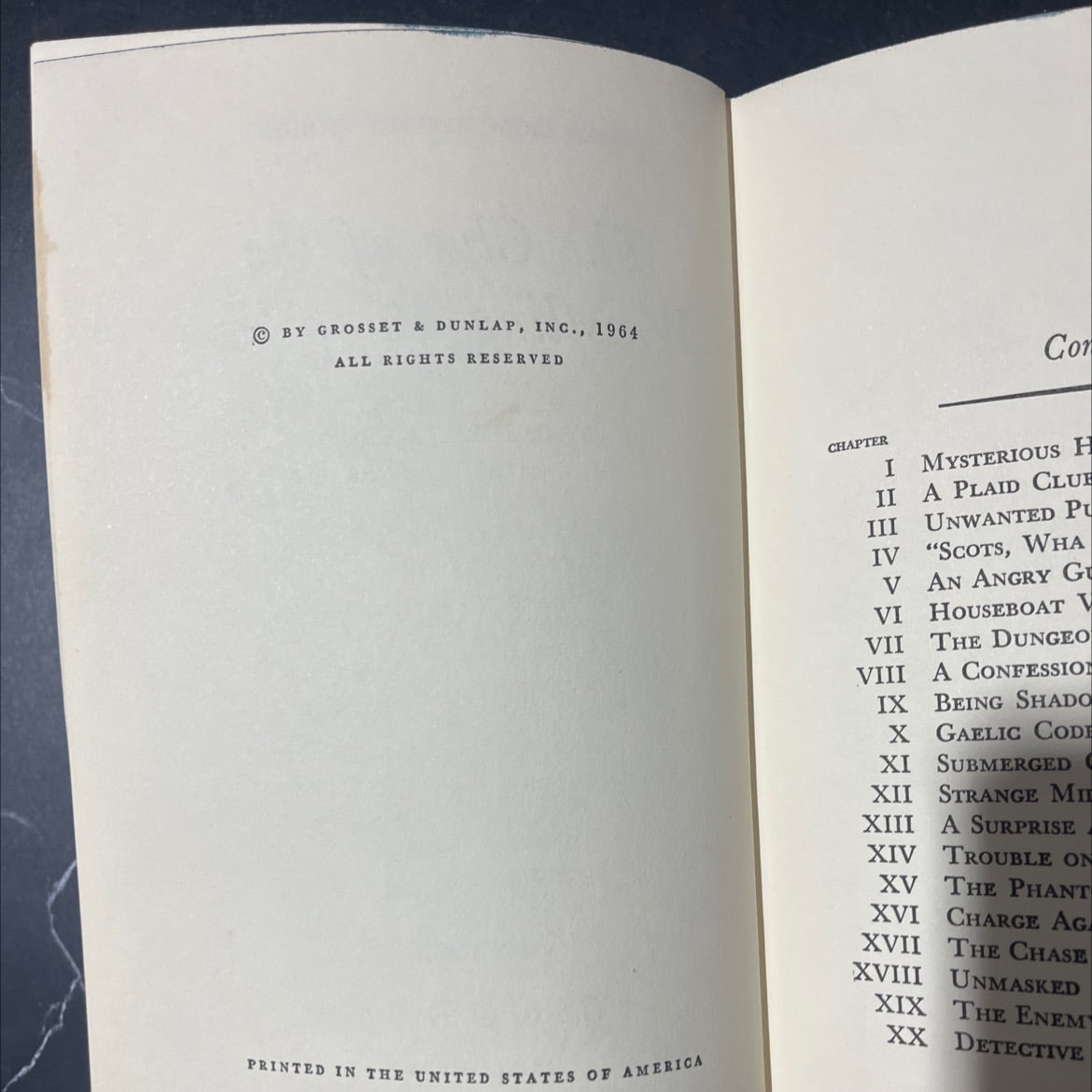 nancy drew mystery stories the clue of the whistling bagpipes book, by carolyn keene, 1964 Hardcover image 3