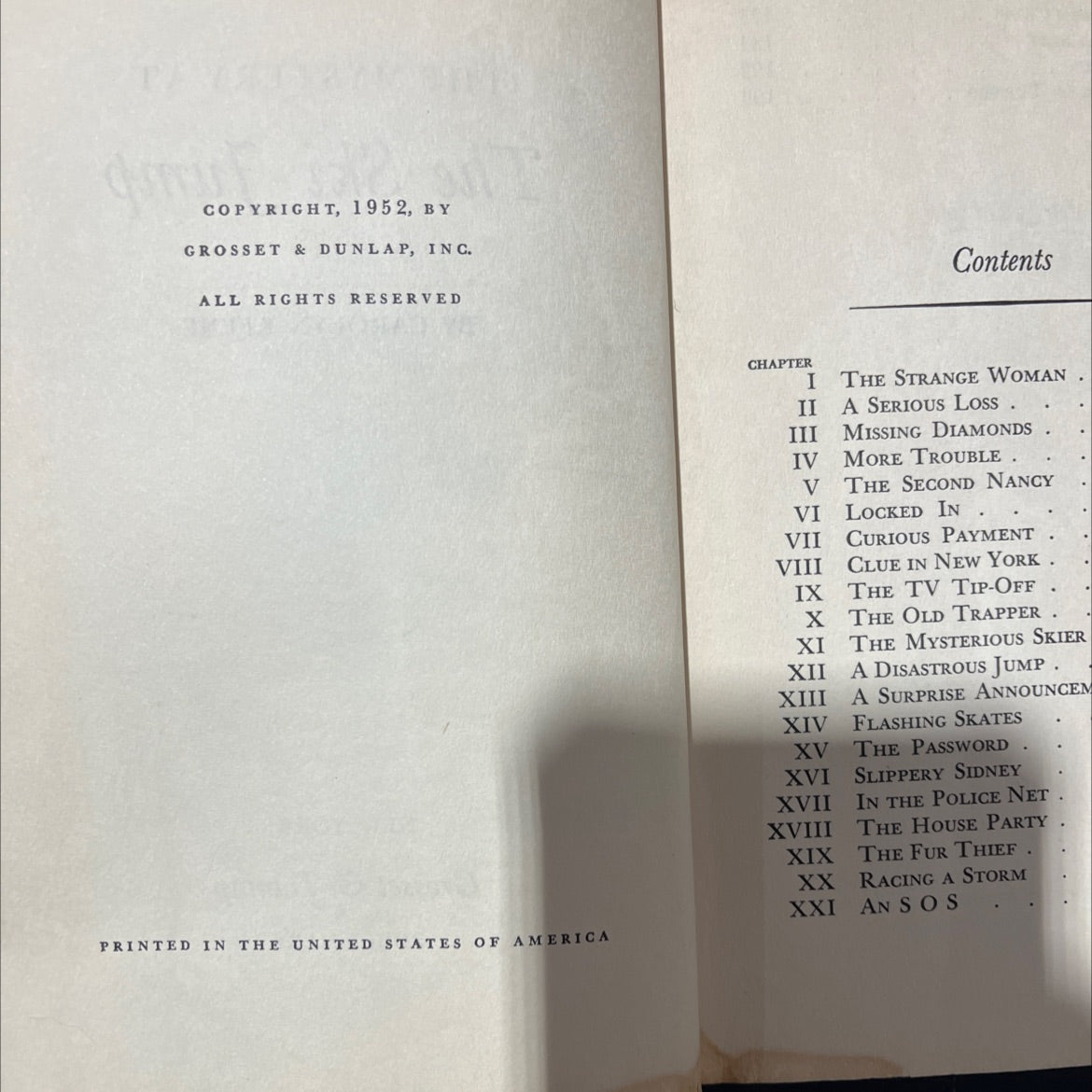 nancy drew mystery stories the mystery at the ski jump book, by carolyn keene, 1952 Hardcover image 3