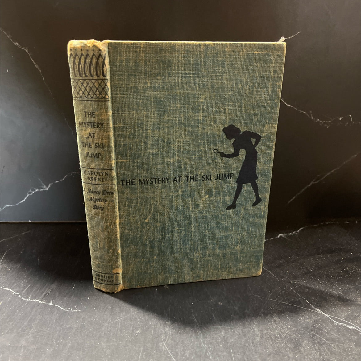 nancy drew mystery stories the mystery at the ski jump book, by carolyn keene, 1952 Hardcover image 1