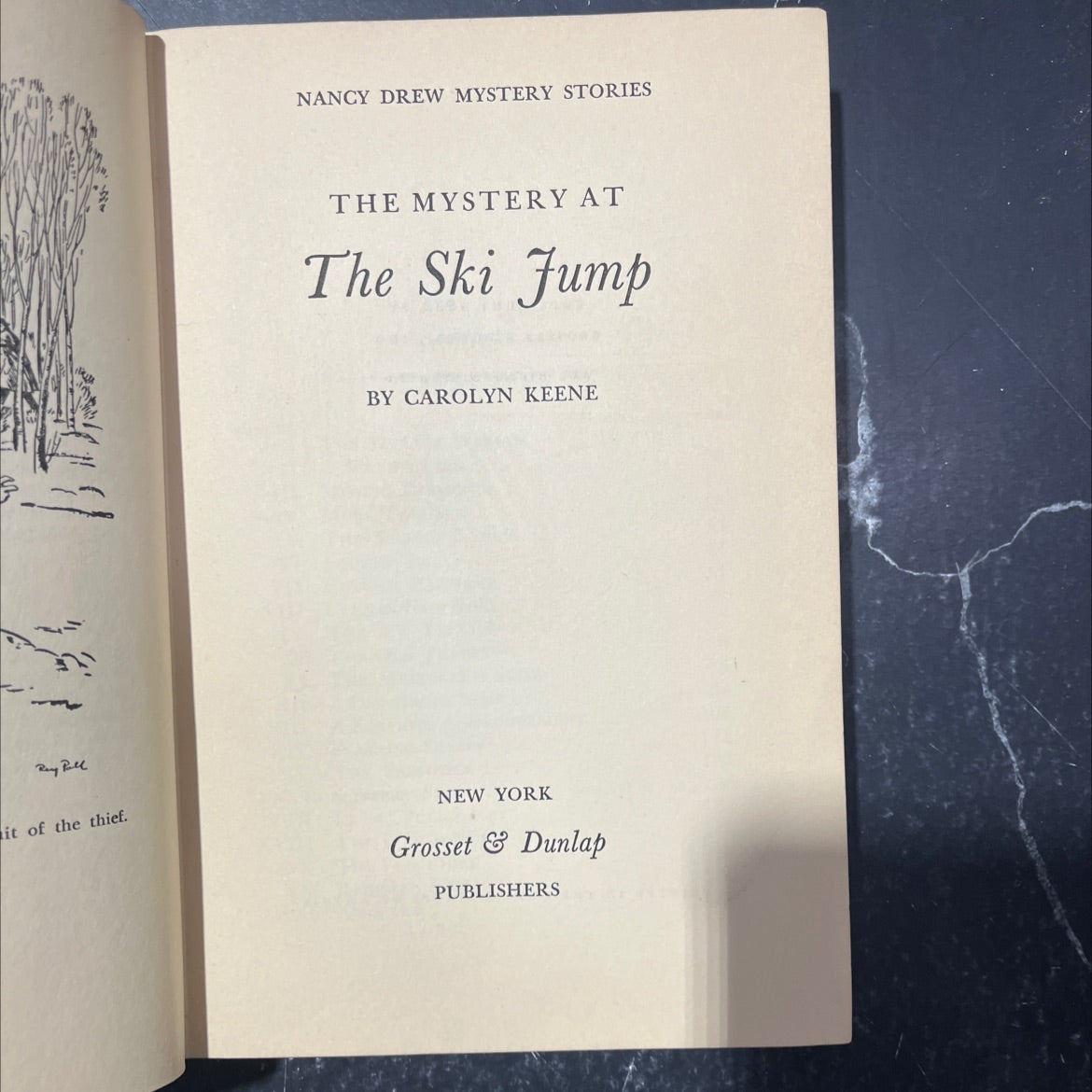 nancy drew mystery stories the mystery at the ski jump book, by carolyn keene, 1952 Hardcover image 2