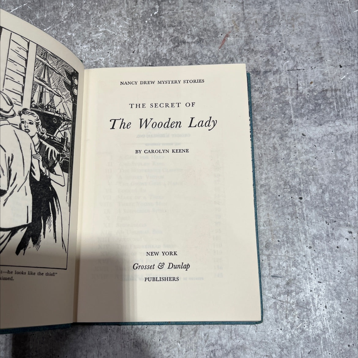 nancy drew mystery stories the secret of the wooden lady book, by carolyn keene, 1950 Hardcover image 2