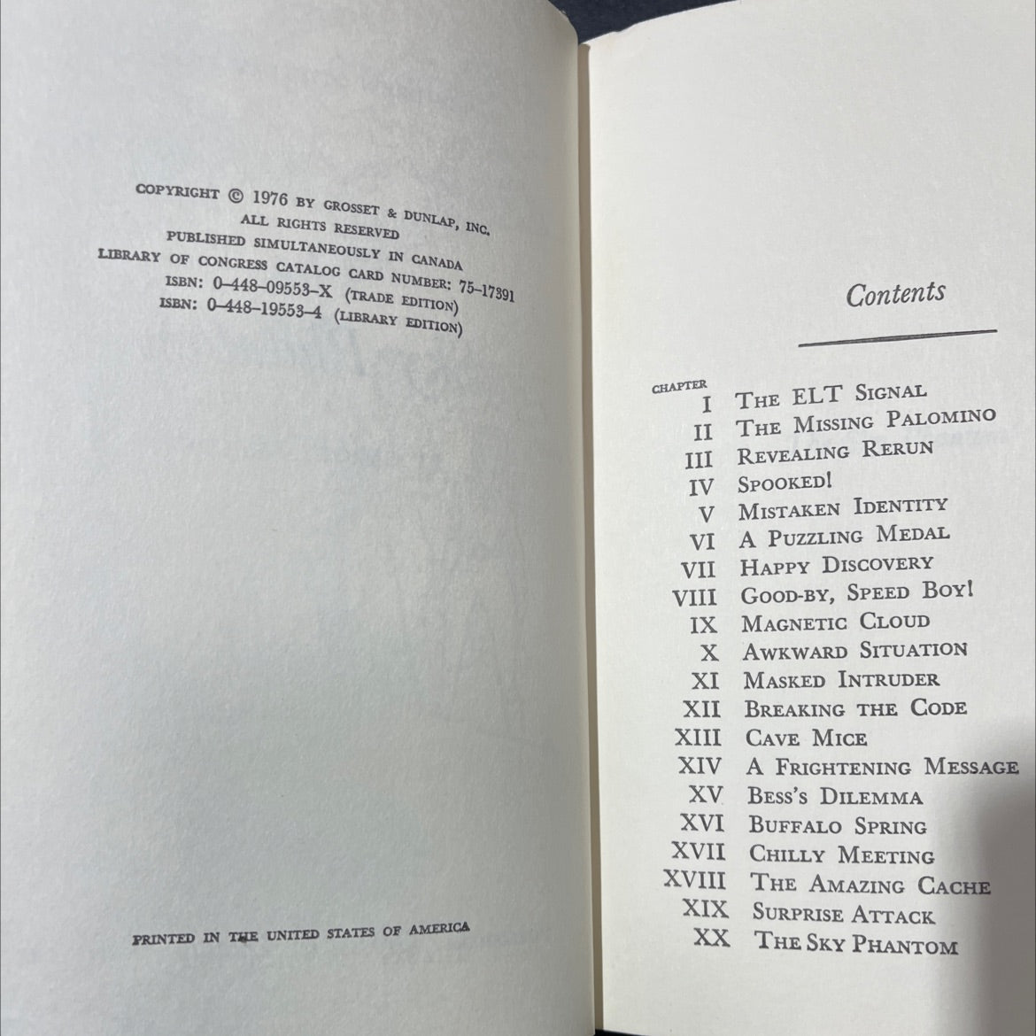 nancy drew mystery stories the sky phantom book, by carolyn keene, 1976 Hardcover image 3