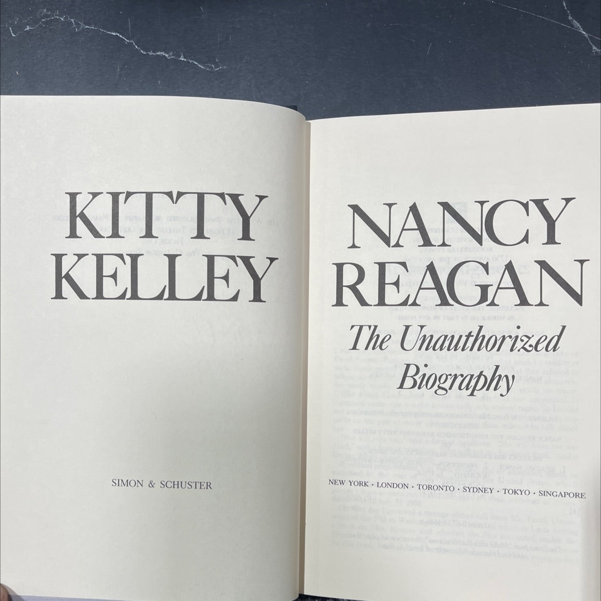 nancy reagan: the unauthorized biography book, by kitty kelley, 1991 Hardcover image 2