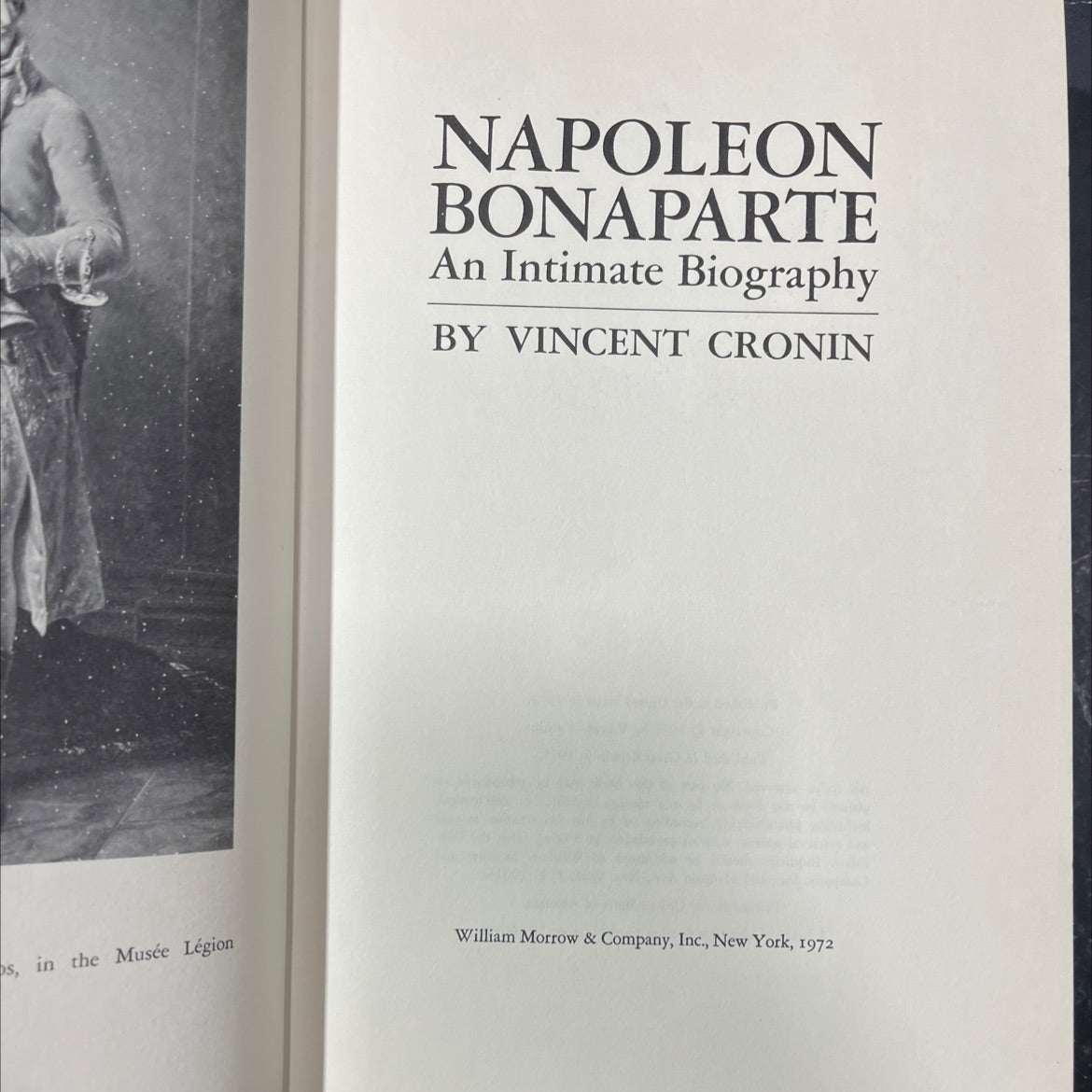 napoleon bonaparte an intimate biography book, by vincent cronin, 1972 Hardcover image 2