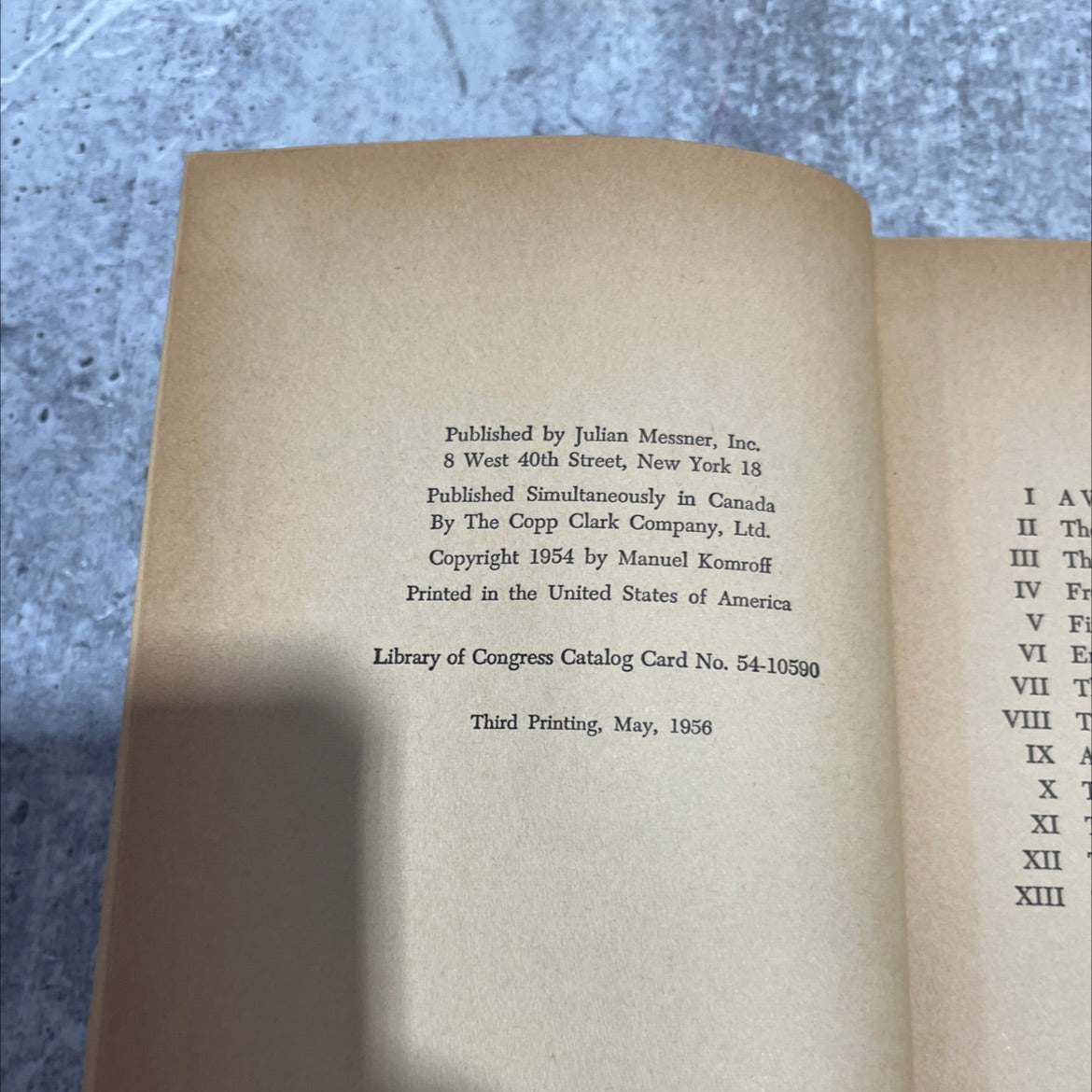 napoleon book, by manuel komroff, 1954 Hardcover image 3