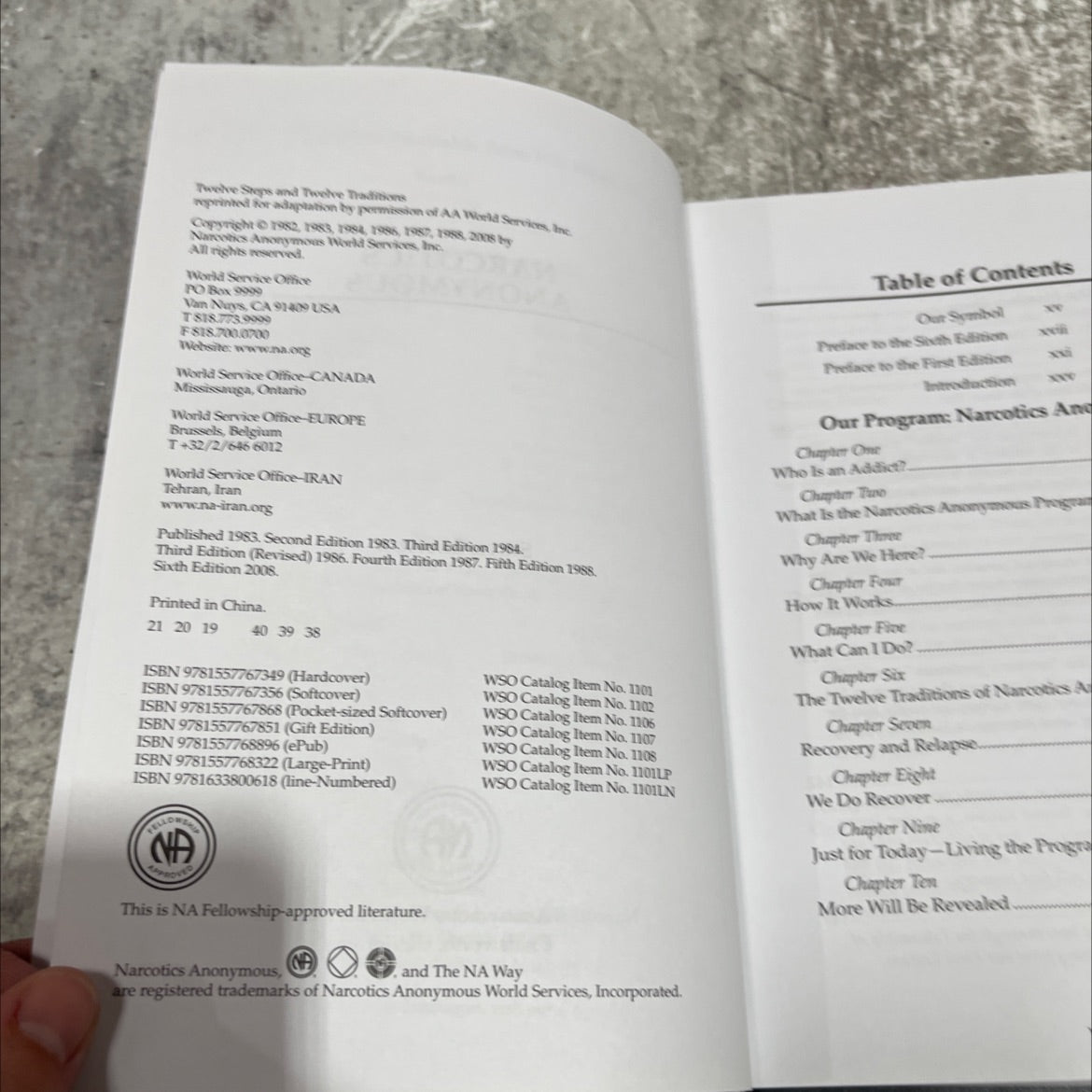narcotics anonymous book, by narcotics anonymous world services, inc., 2008 Hardcover image 3