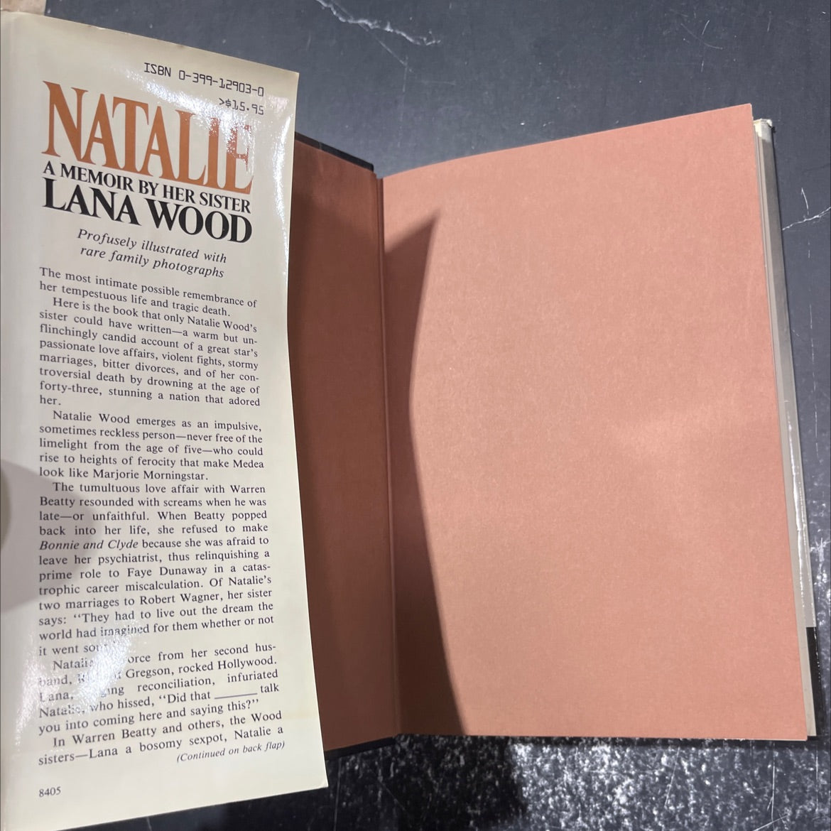 natalie a memoir by her sister book, by lana wood, 1984 Hardcover image 4