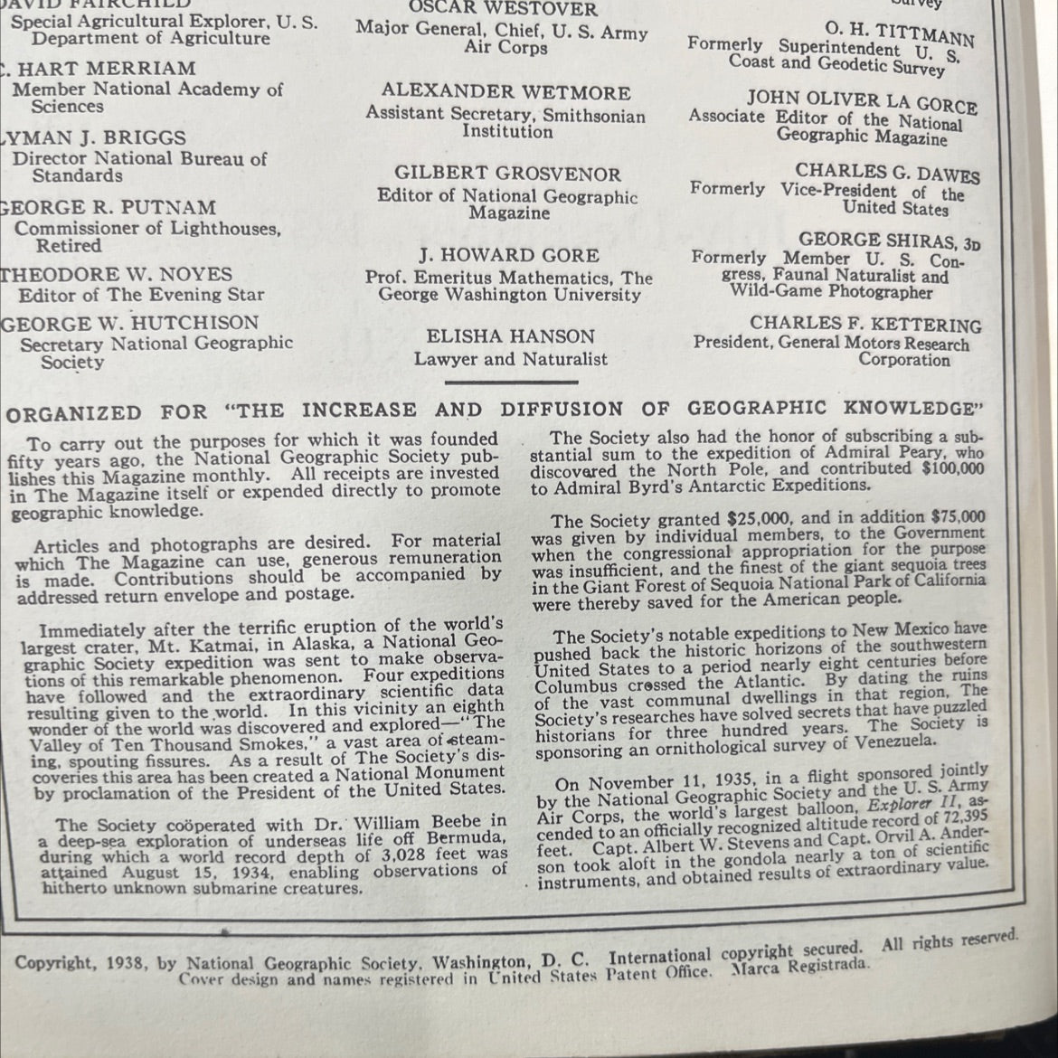 national geographic magazine index july-december 1937 book, by national geographic society, 1937 Hardcover image 3