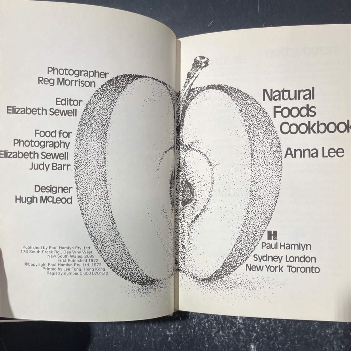 natural foods cookbook book, by anna lee, 1972 Hardcover image 2