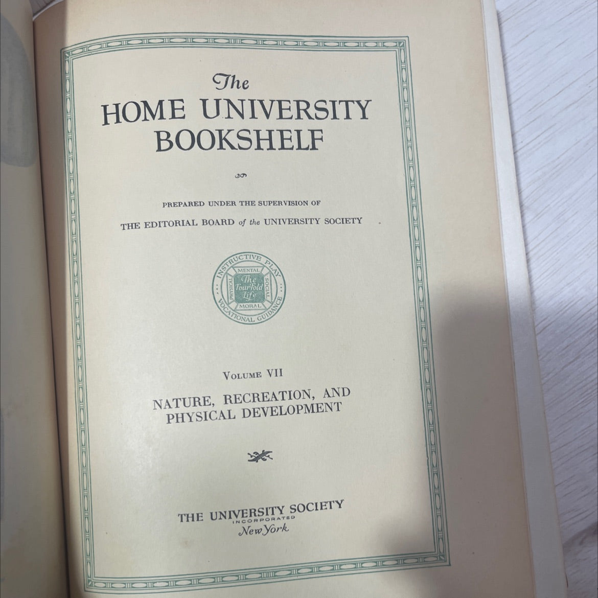 nature, recreation, and physical development book, by unknown, 1927 Hardcover, Antique image 2