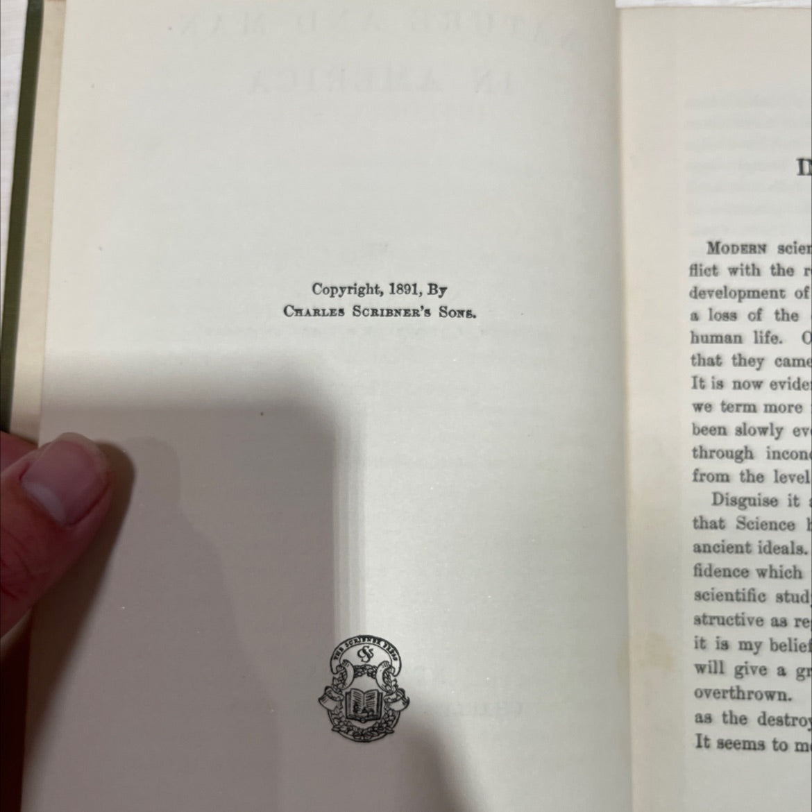 nature and man in america book, by n. s. shaler, 1915 Hardcover image 3