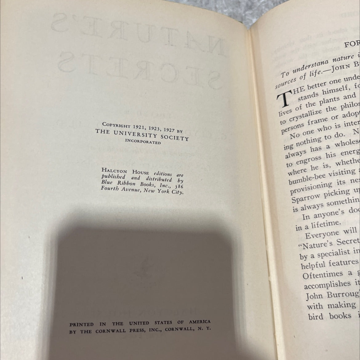 nature's secrets book, by g. clyde fisher, 1927 Hardcover image 3