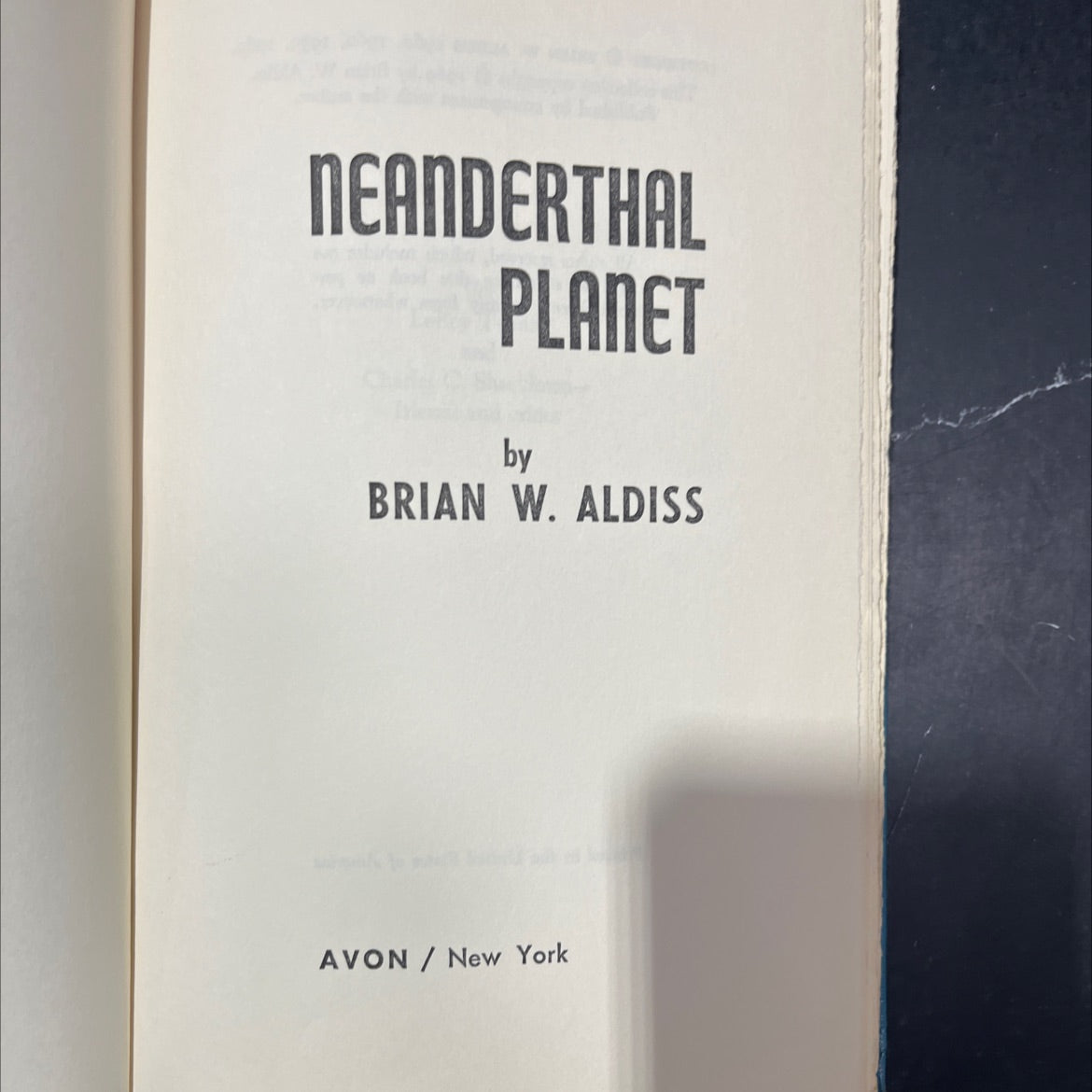 neanderthal planet book, by brian w. aldiss, 1969 Hardcover image 2
