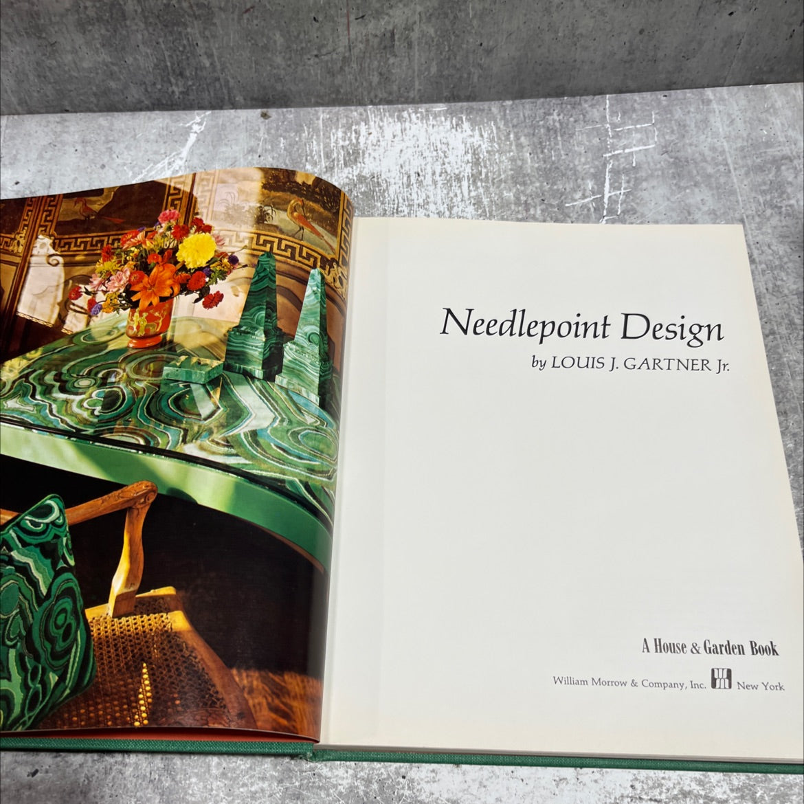 needlepoint design book, by louis j. gartner jr., 1970 Hardcover image 2