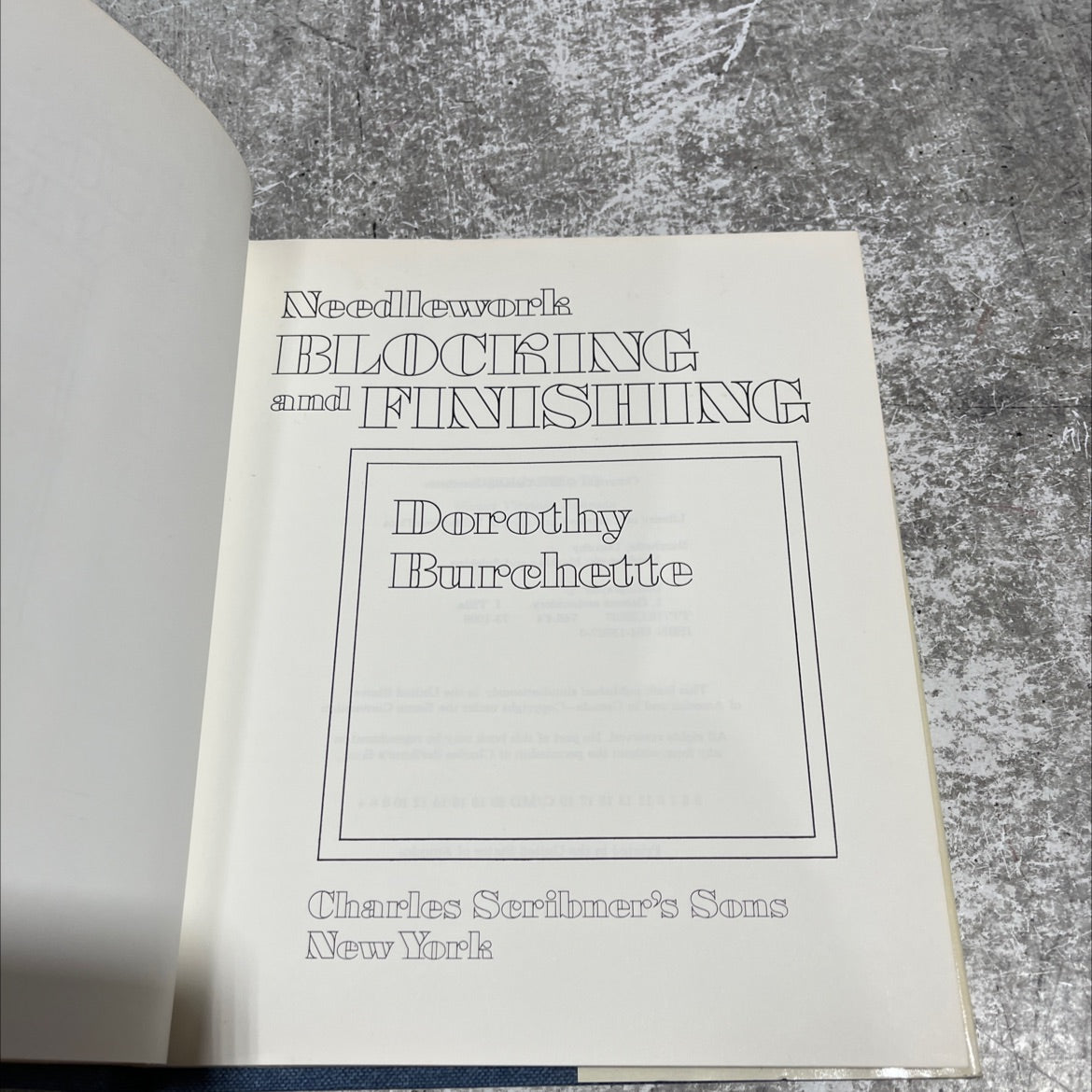 needlework: blocking and finishing book, by Dorothy Burchette, 1974 Hardcover image 2