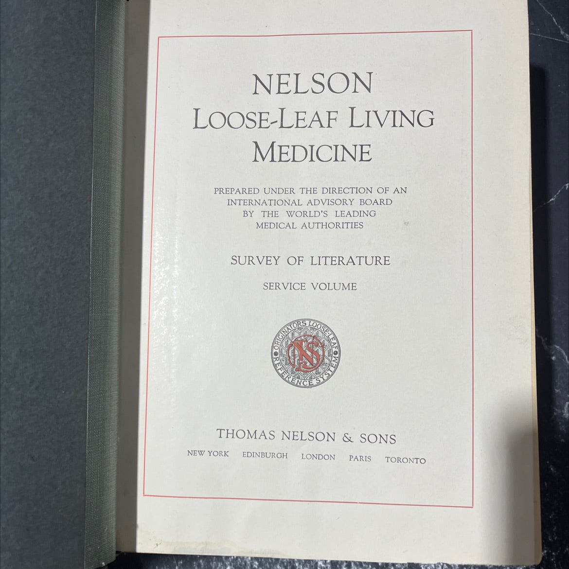 nelson loose-leaf living medicine book, by unknown, 1928 Hardcover image 2