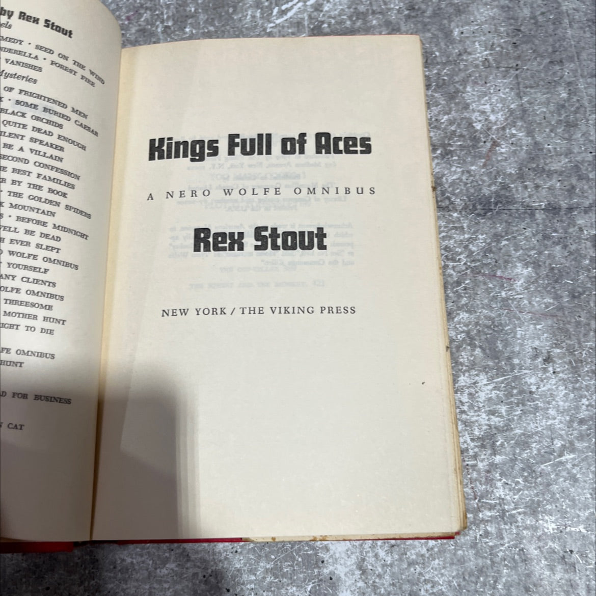 nero wolfe omnibus book, by rex stout, 1969 Hardcover image 2
