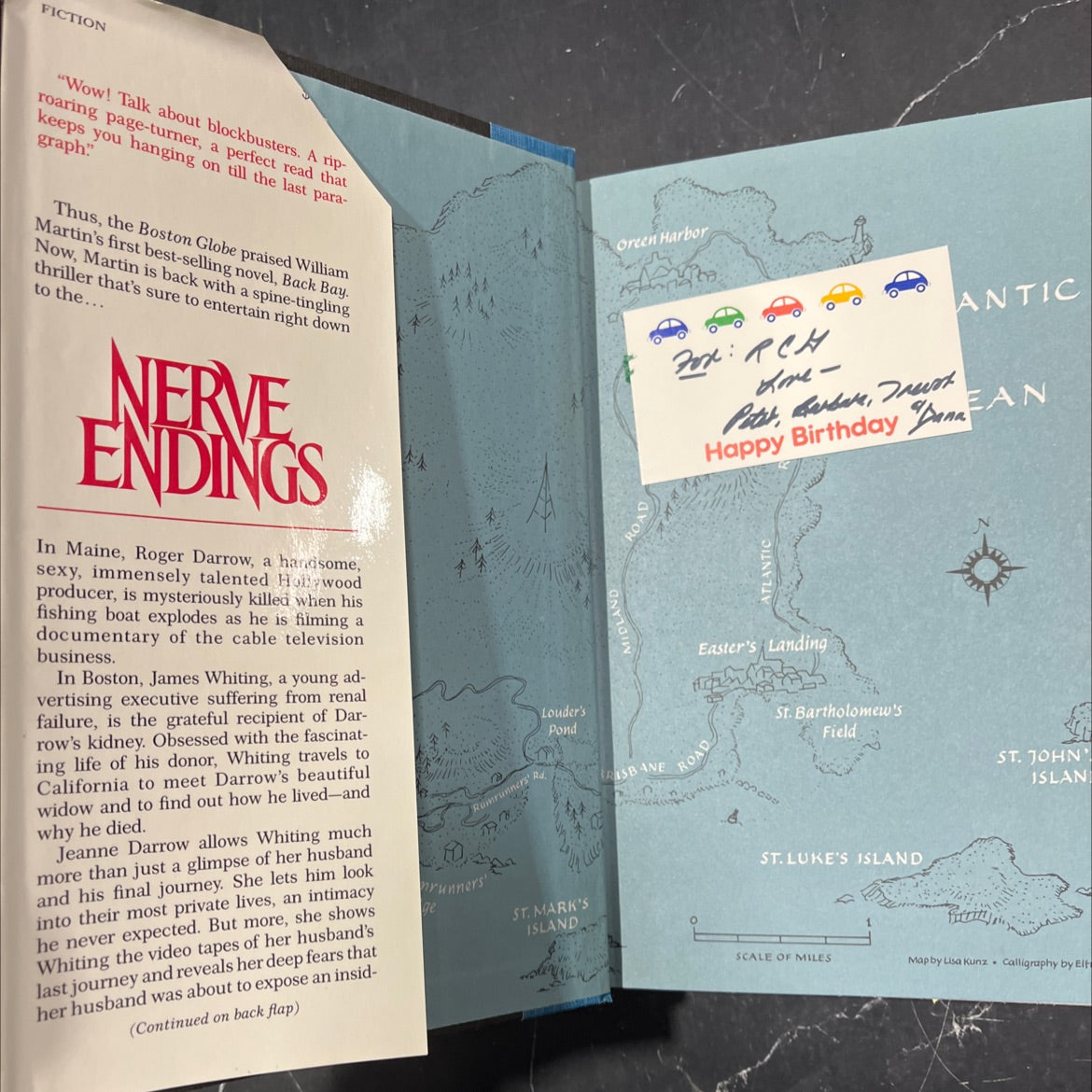 SIGNED nerve endings book, by William Martin, 1984 Hardcover, First Edition image 4