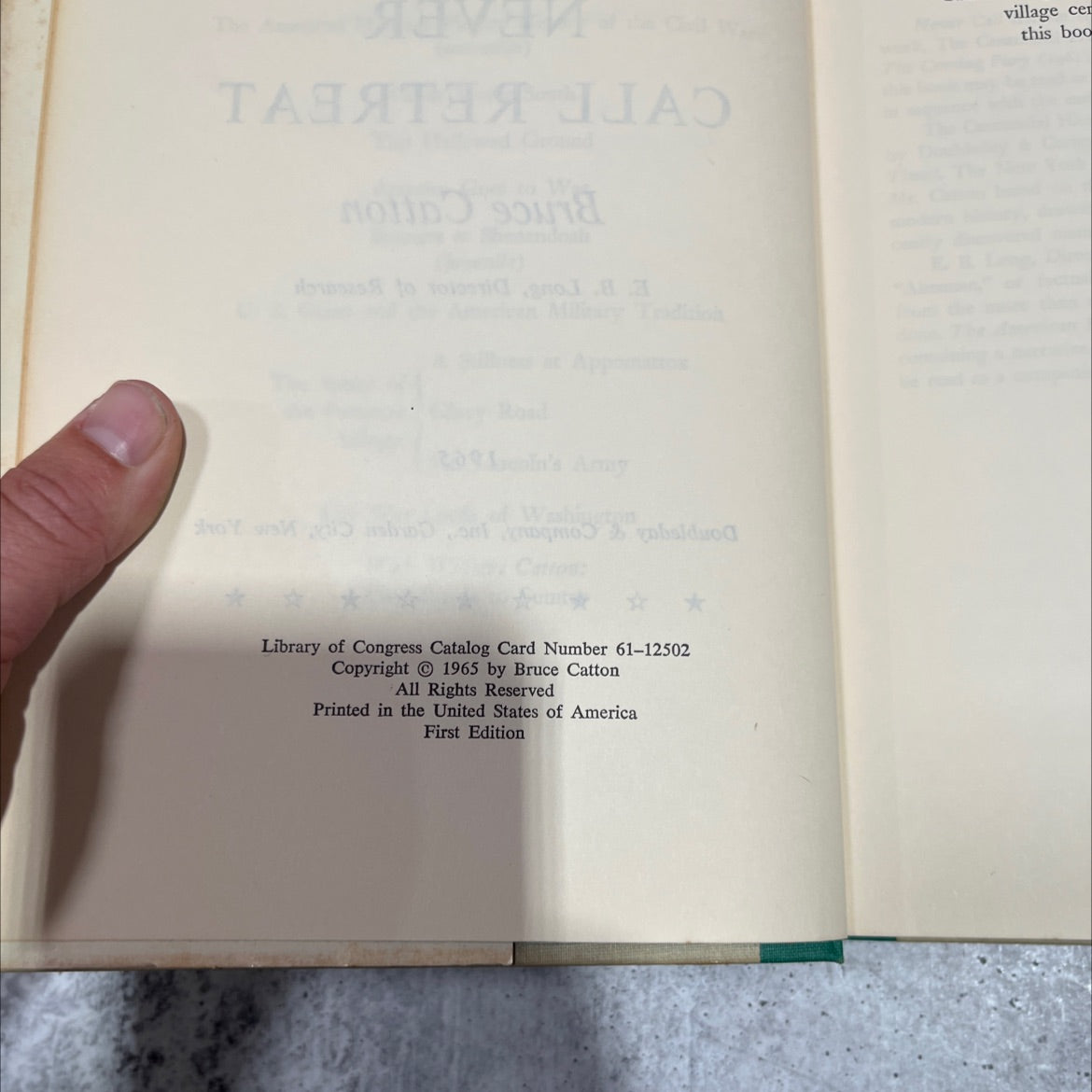 never call retreat book, by bruce catton, 1965 Hardcover image 3
