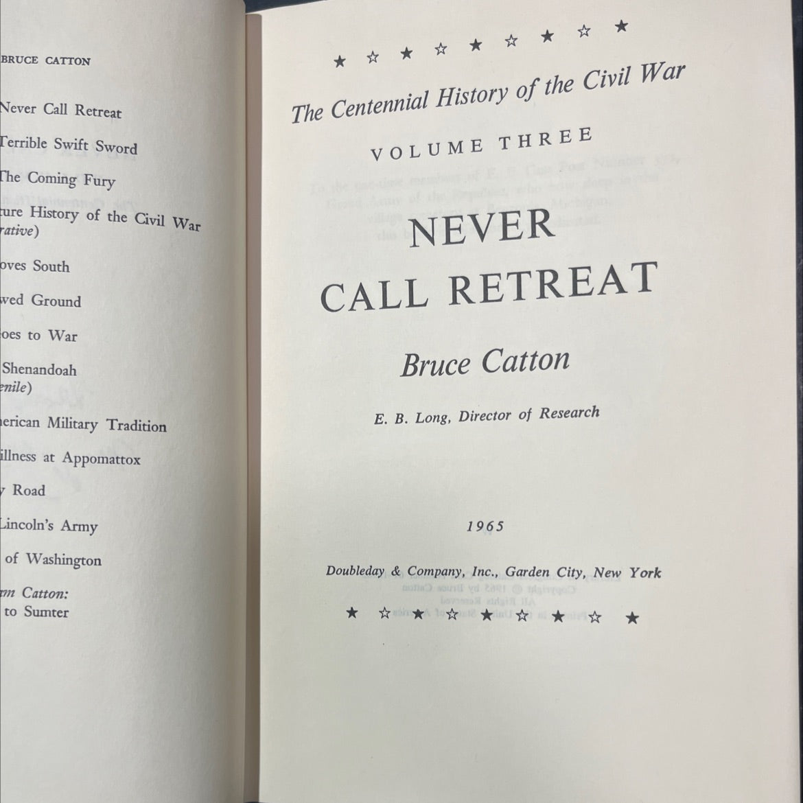 never call retreat book, by bruce catton, 1965 Hardcover image 2