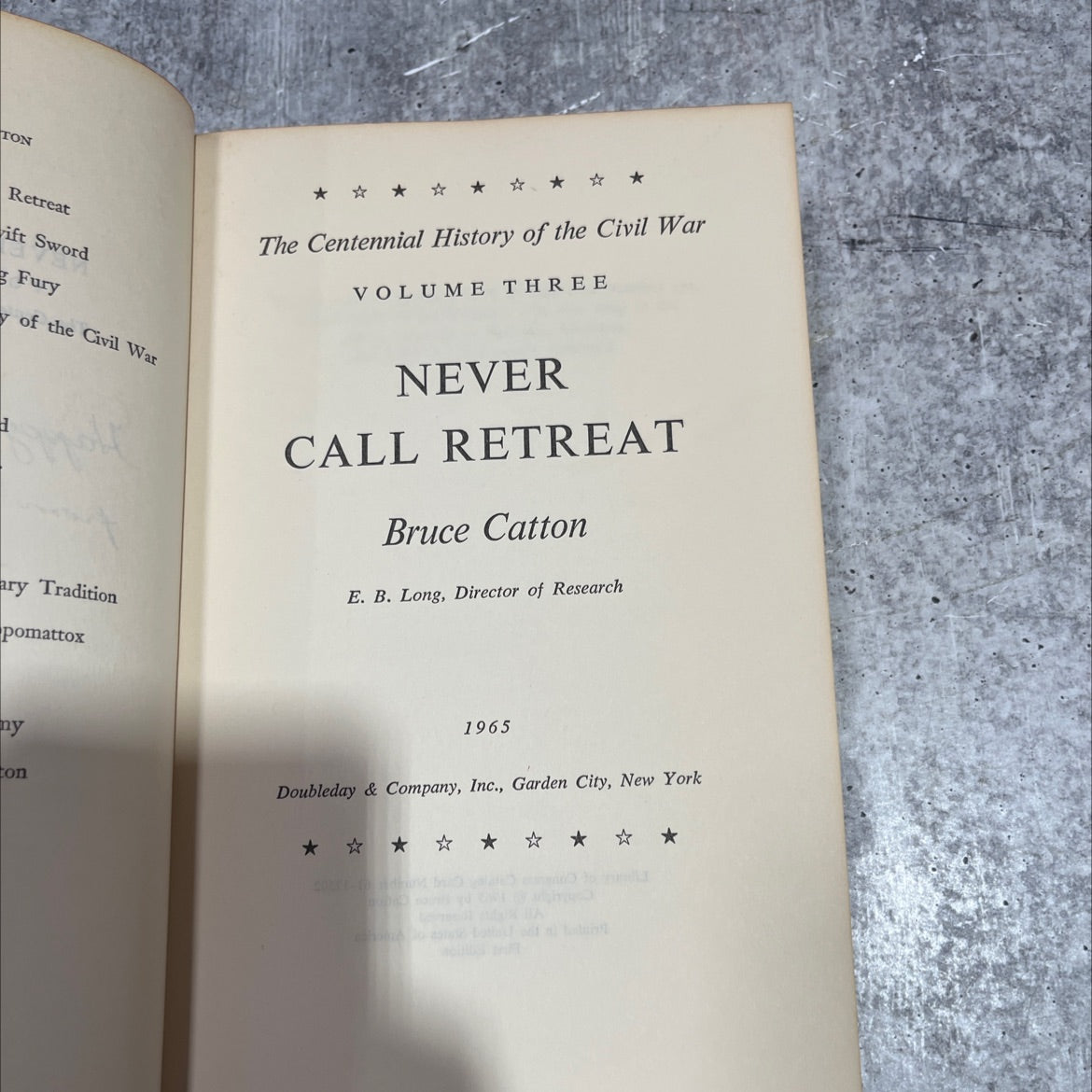 never call retreat book, by bruce catton, 1965 Hardcover image 2