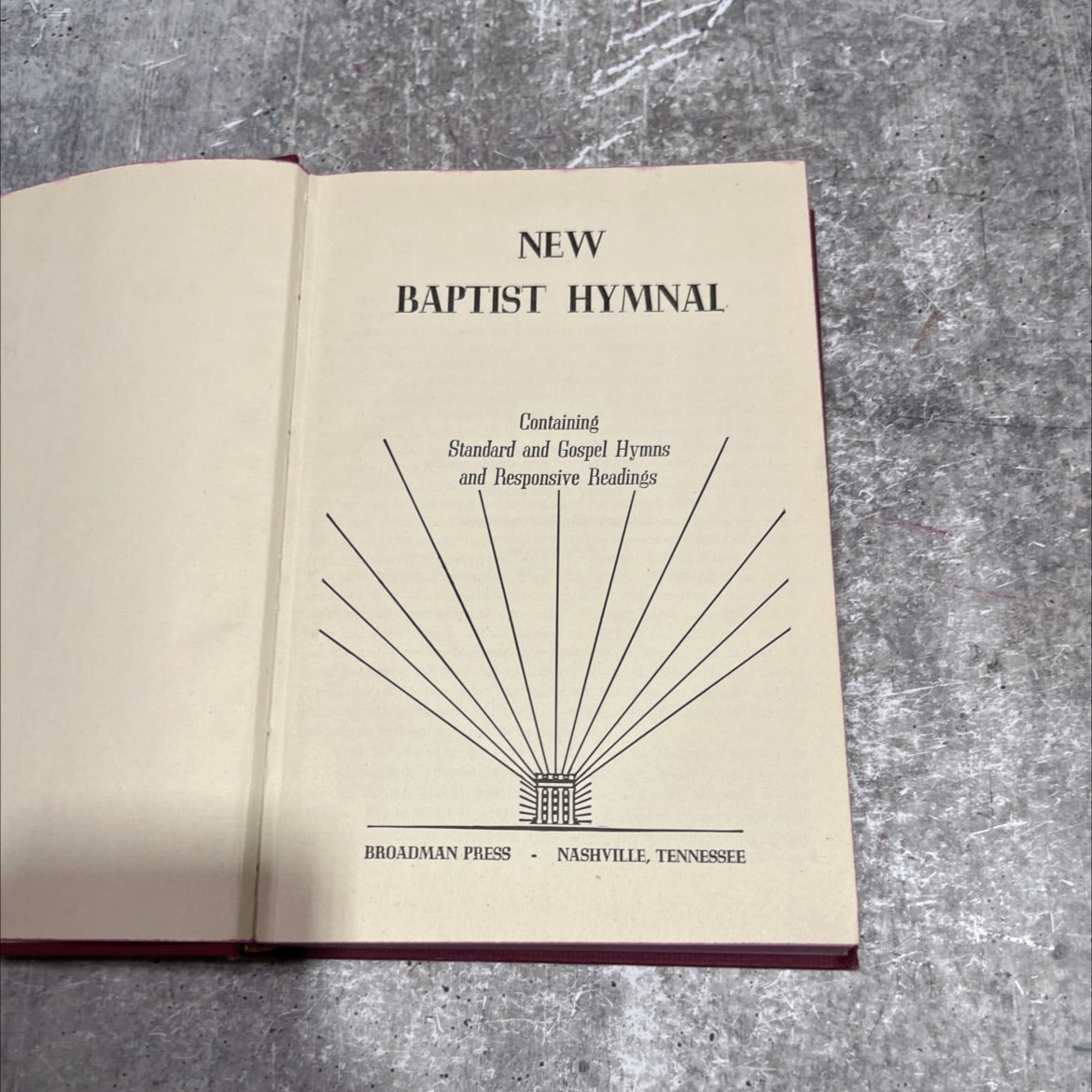 new baptist hymnal containing standard and gospel hymns and responsive readings book, by unknown, 1926 Hardcover image 2