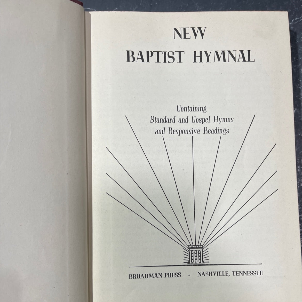 new baptist hymnal containing standard and gospel hymns and responsive readings book, by unknown, 1926 Hardcover image 2