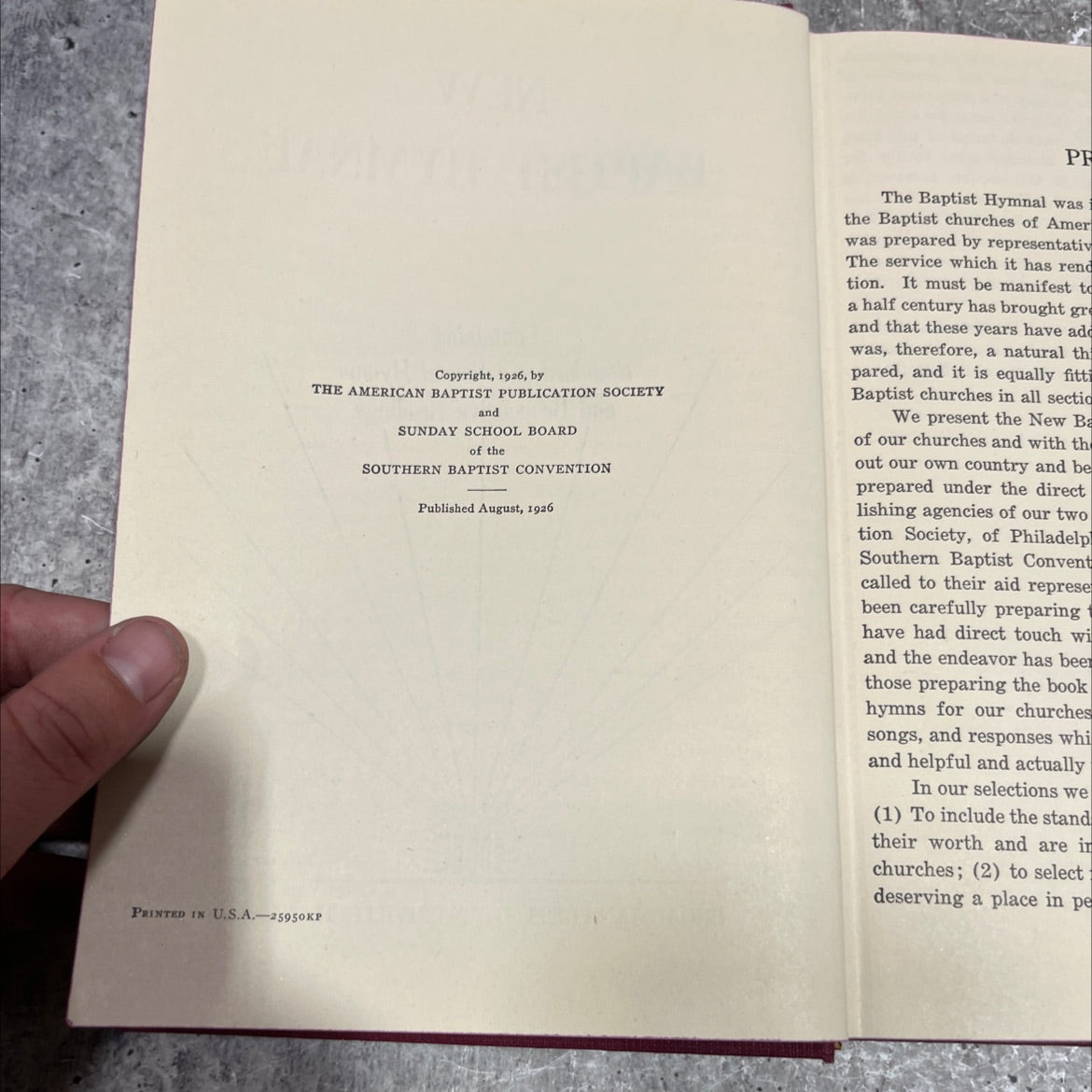 new baptist hymnal containing standard and gospel hymns and responsive readings book, by unknown, 1926 Hardcover image 3