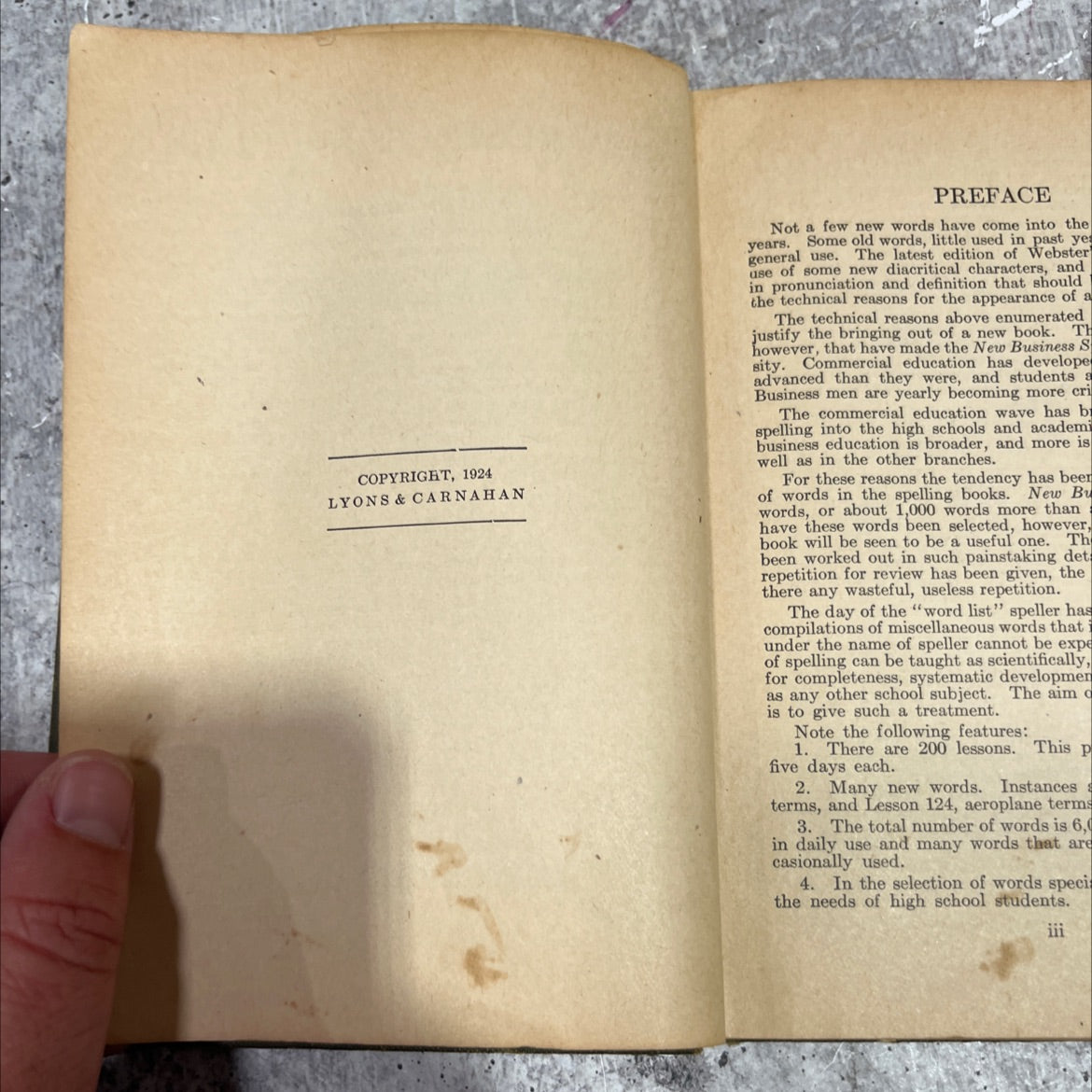 new business speller book, by chas. m. miller, 1924 Hardcover, Heavily Used image 3