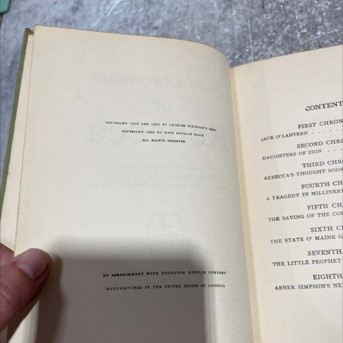 new chronicles of rebecca book, by kate douglas wiggin, 1907 Hardcover image 3