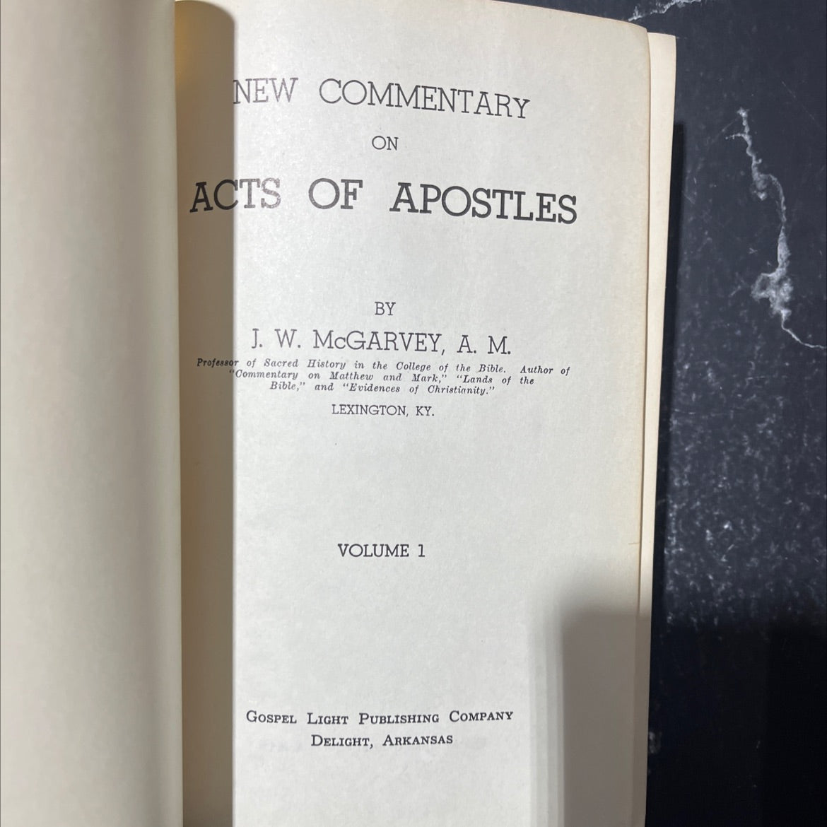 new commentary on acts of apostles book, by j. w. mcgarvey, 1970 Hardcover image 2