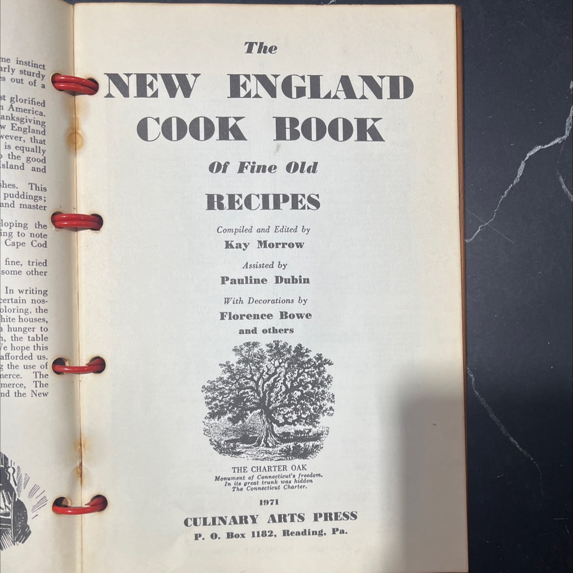 new england cook book of fine old recipes book, by kay morrow, 1971 Hardcover image 3