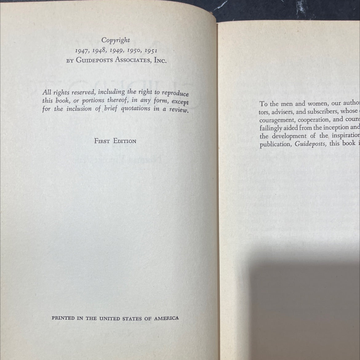 new guideposts book, by norman vincent peale, 1951 Hardcover image 3