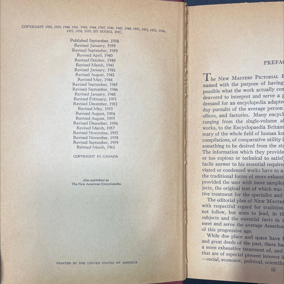 new masters pictorial encyclopedia book, by lewis mulford adams, c. ralph taylor, 1961 Hardcover image 3